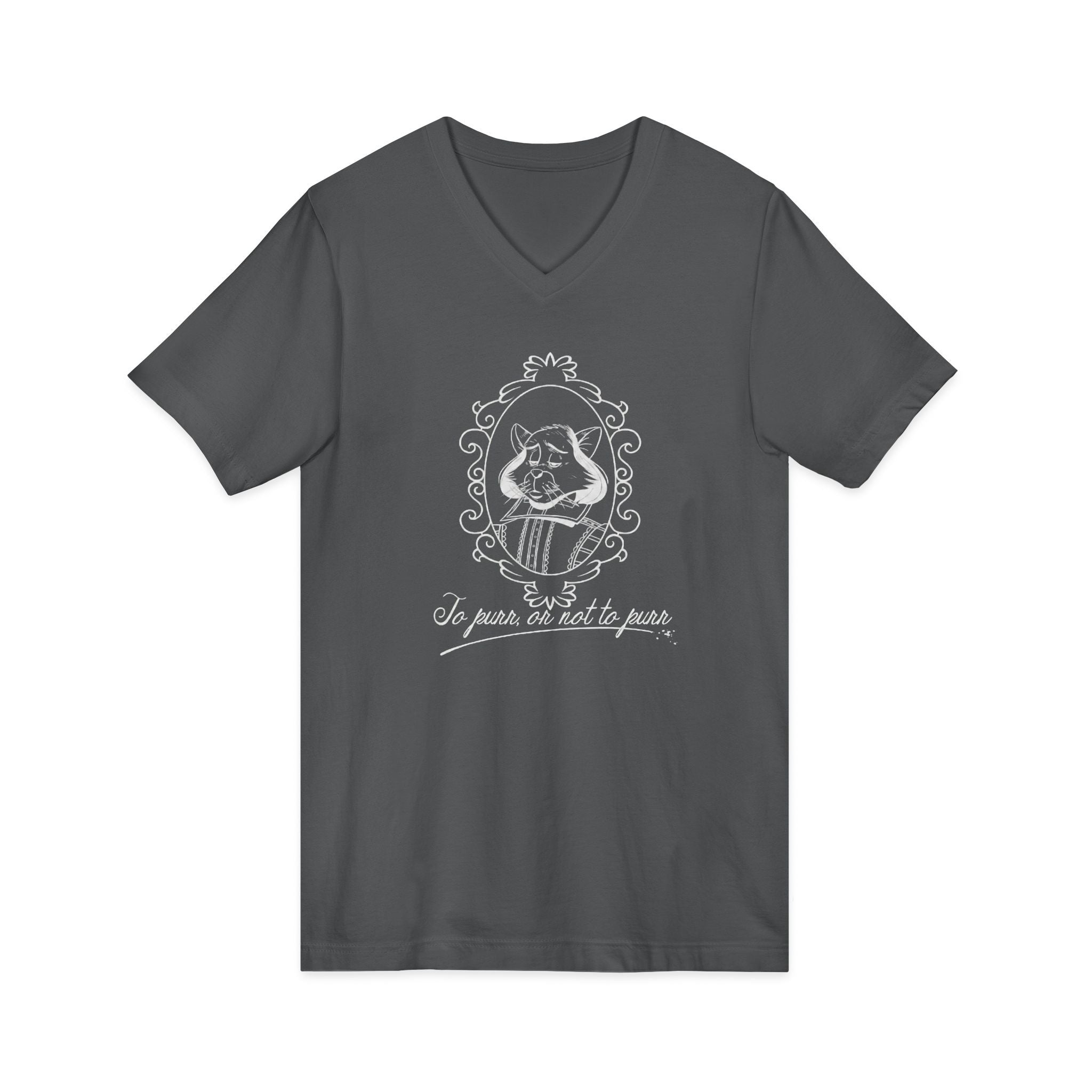 Catspeare V-Neck Tee, White