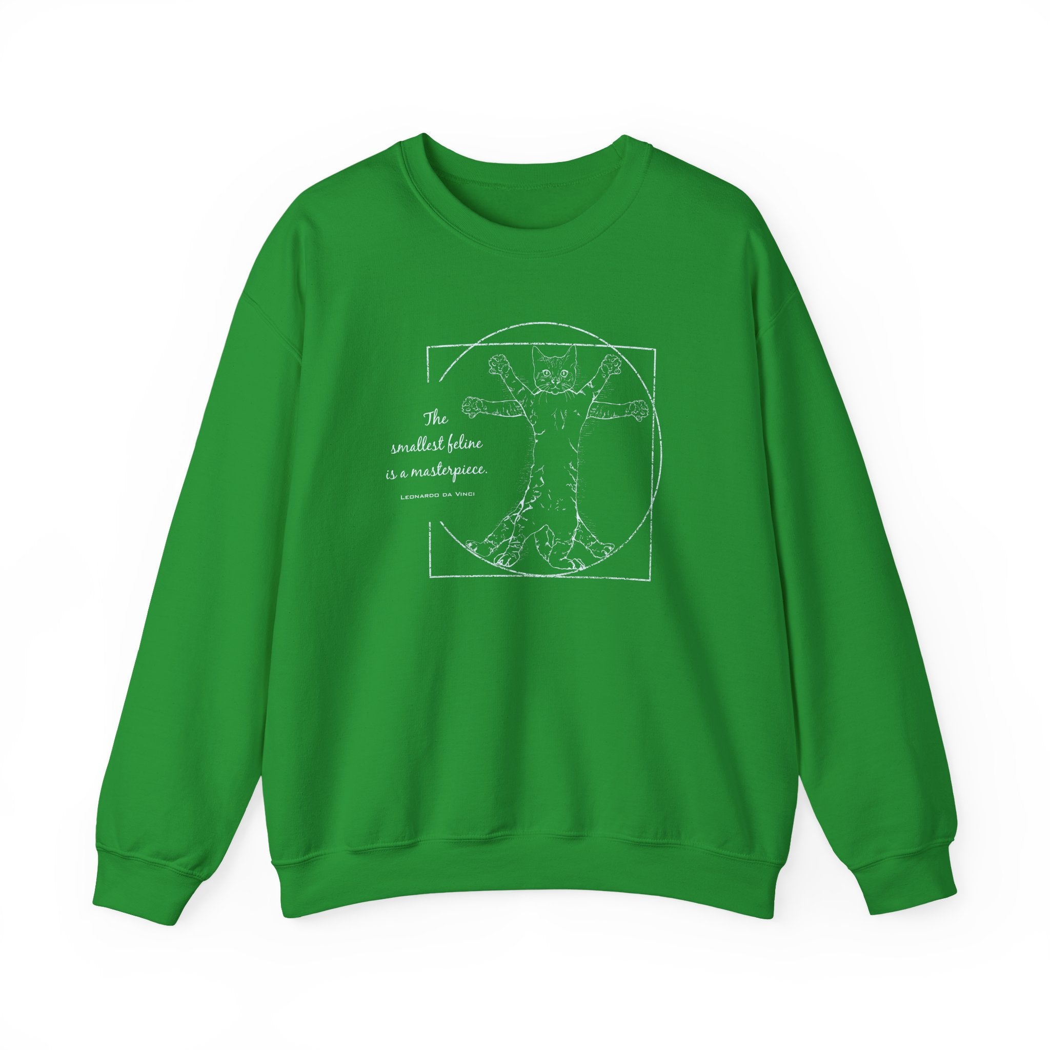 BLUE "The Smallest Feline is a Masterpiece" Heavy Blend™ Crewneck Sweatshirt