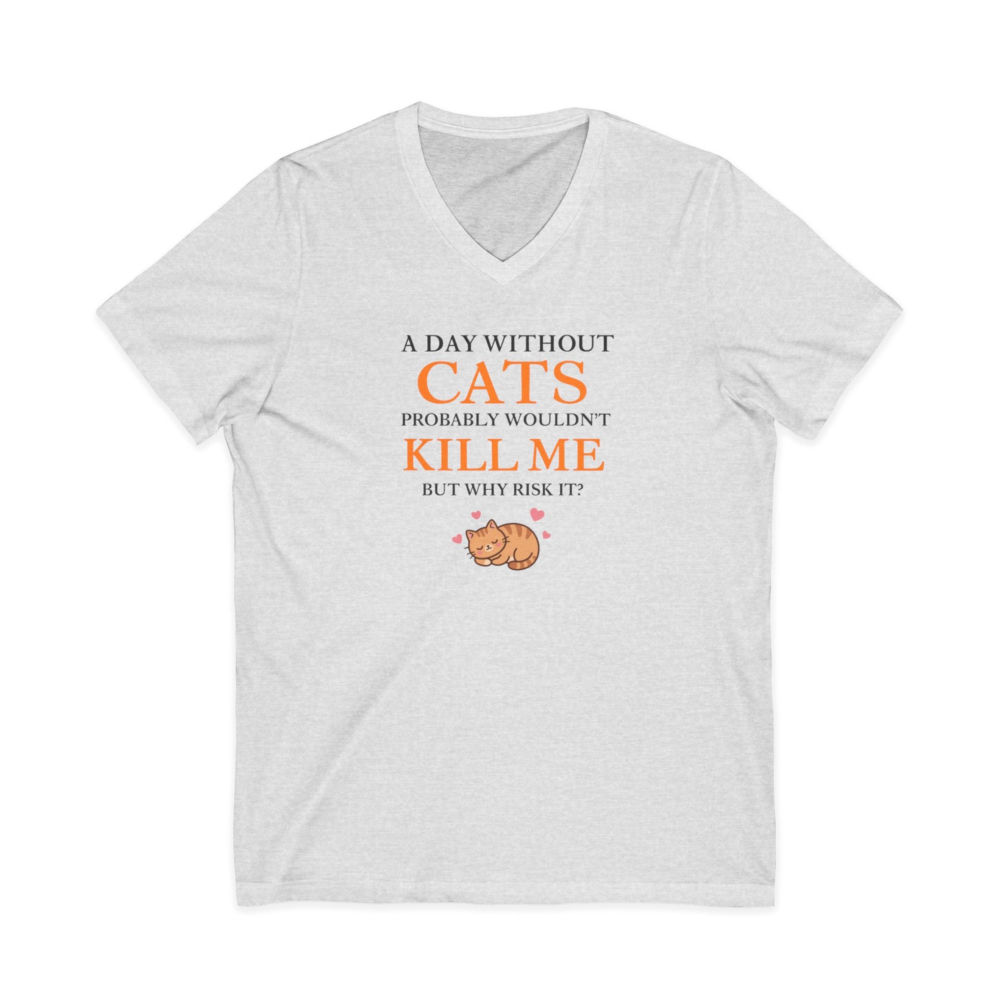 A Day Without Cats V-Neck Tee