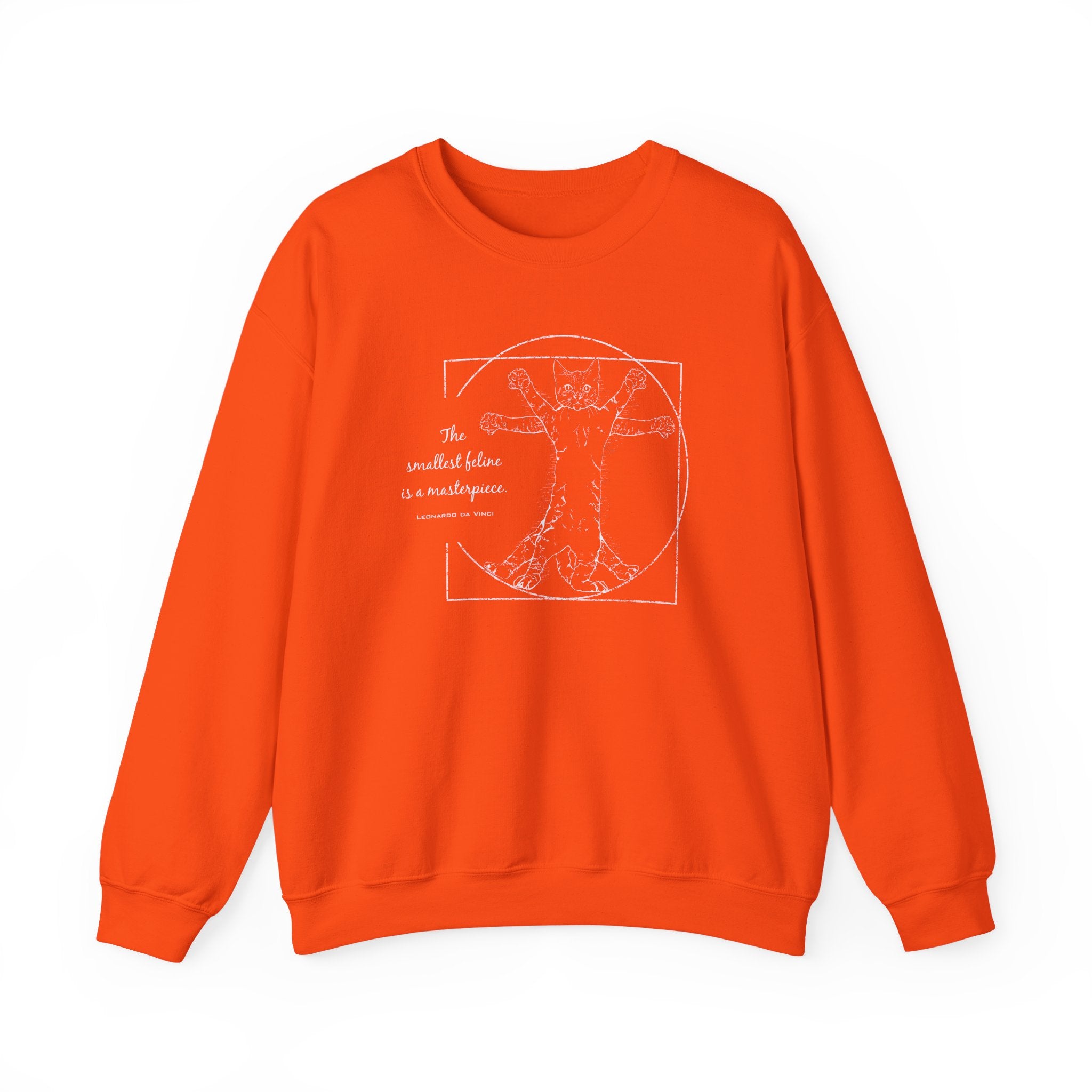 BLUE "The Smallest Feline is a Masterpiece" Heavy Blend™ Crewneck Sweatshirt
