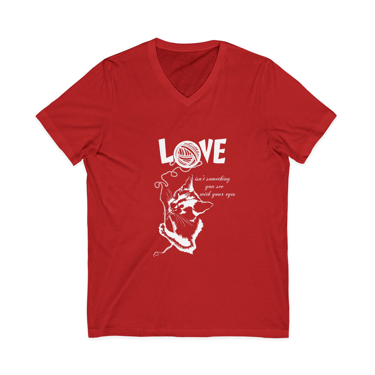 Love V-Neck Tee, White