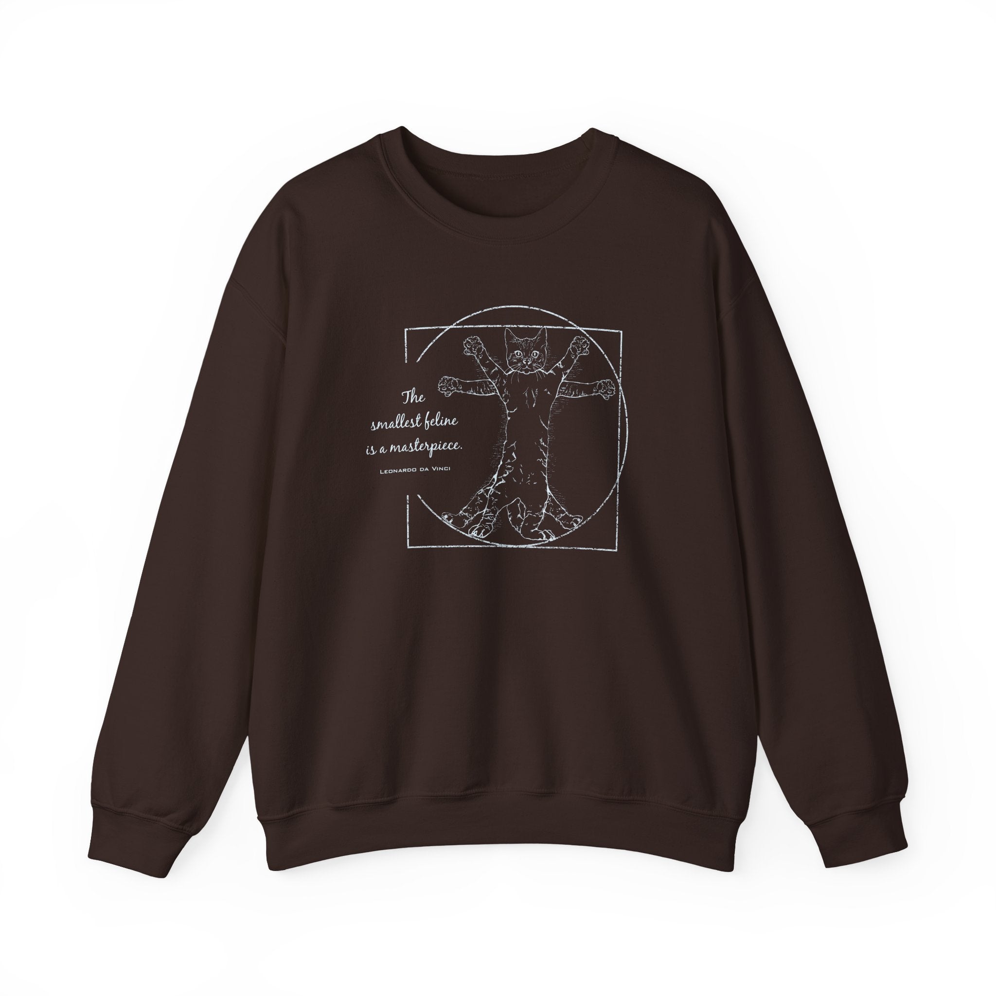 BLUE "The Smallest Feline is a Masterpiece" Heavy Blend™ Crewneck Sweatshirt