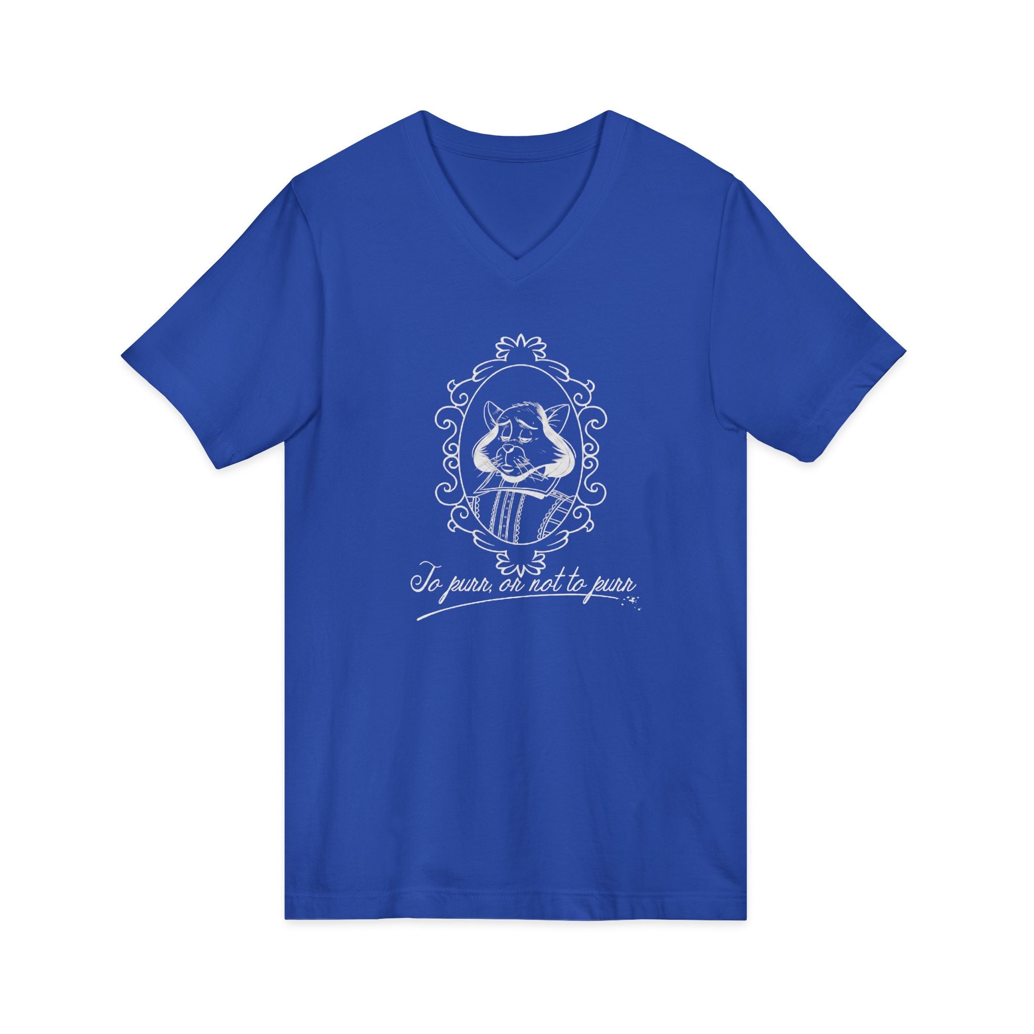Catspeare V-Neck Tee, White