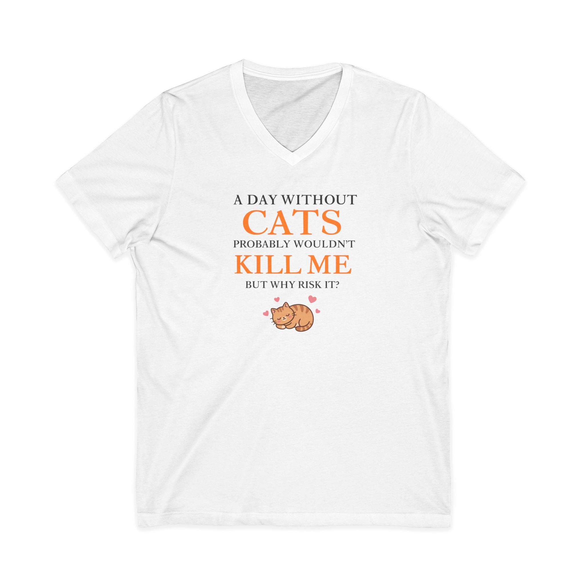 A Day Without Cats V-Neck Tee