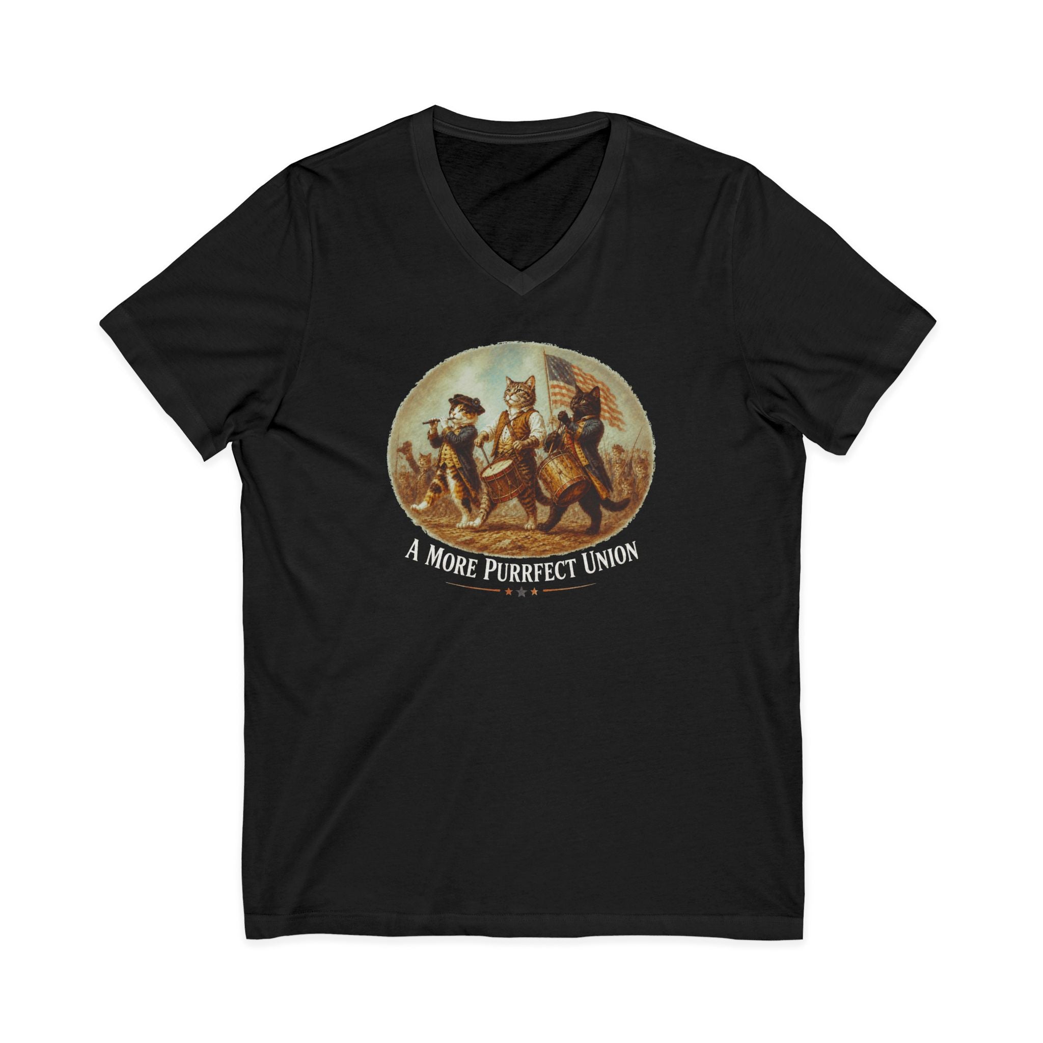 A More Purrfect Union V-Neck Tee