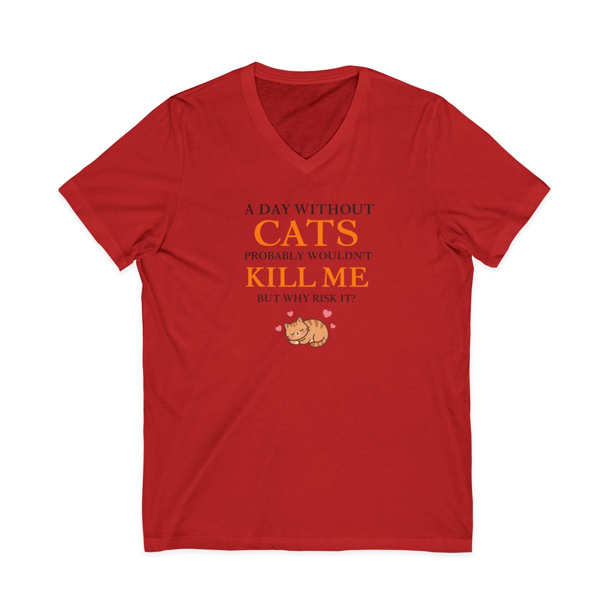 A Day Without Cats V-Neck Tee