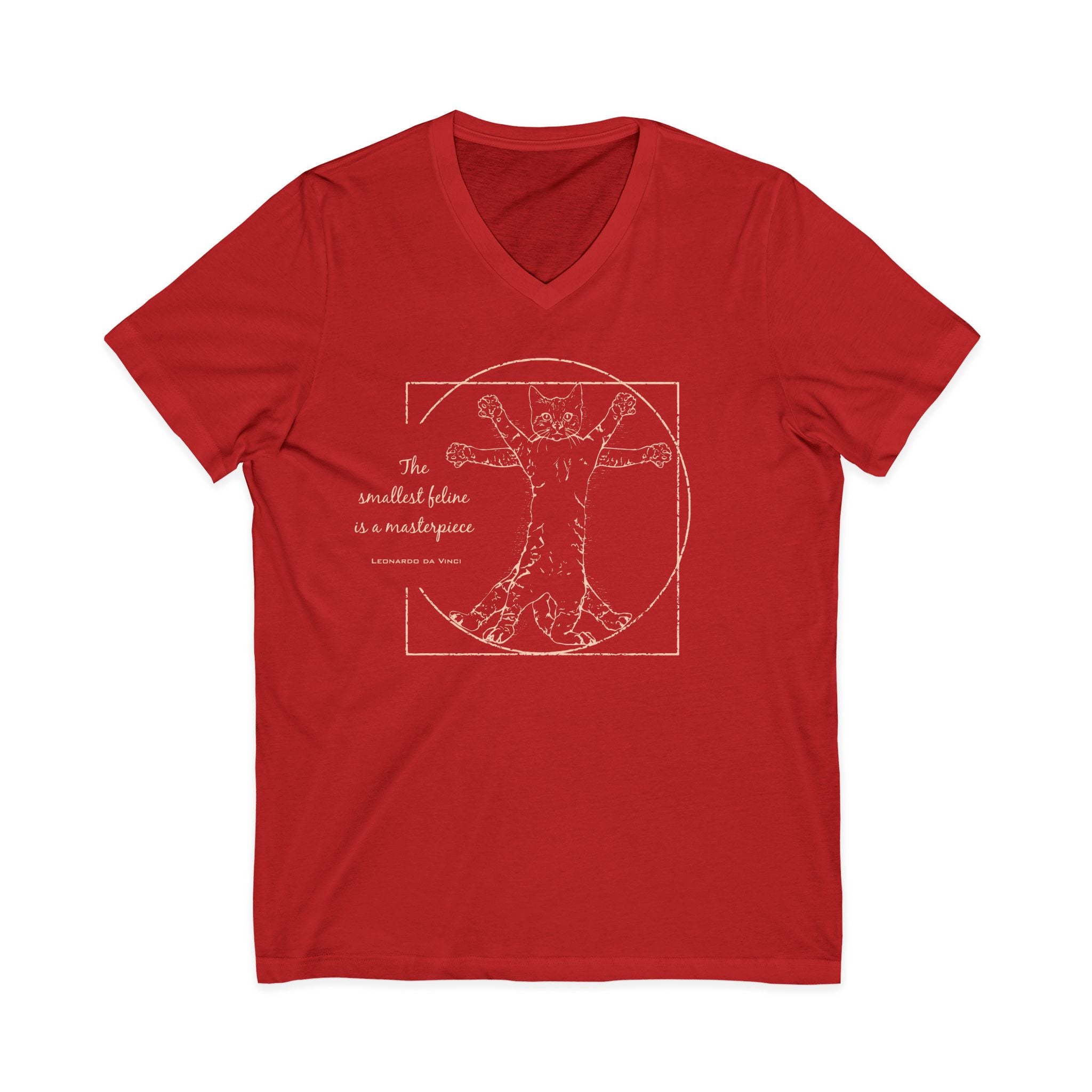 "The Smallest Feline is a Masterpiece" V-Neck Tee