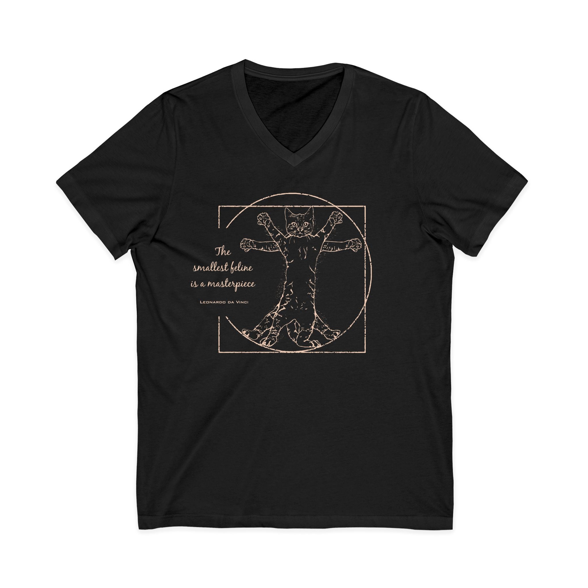 "The Smallest Feline is a Masterpiece" V-Neck Tee