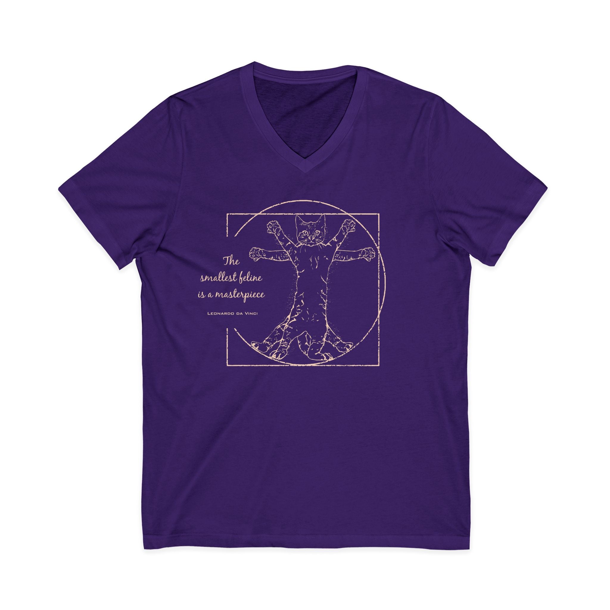 "The Smallest Feline is a Masterpiece" V-Neck Tee