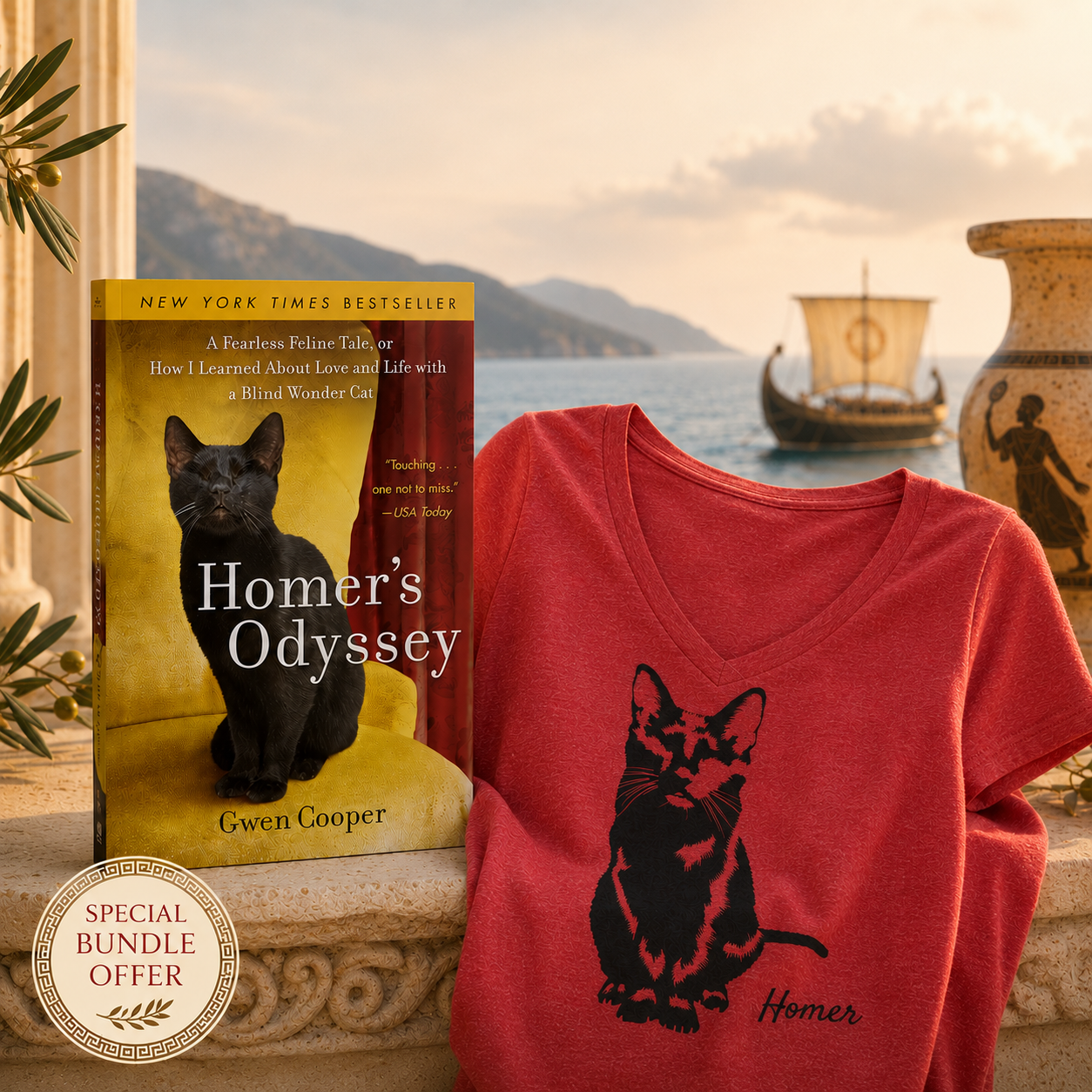 Autographed Book & V-Neck Homer Tee Bundle!