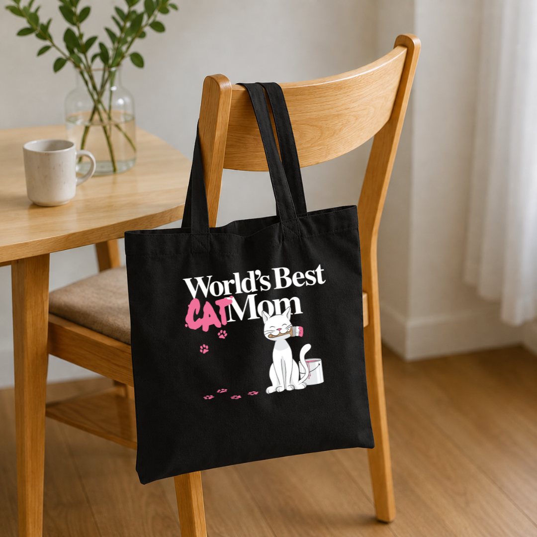 World's Best Cat Mom Tote Bag