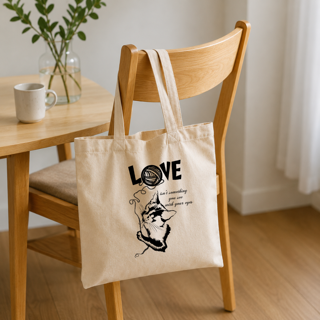 Love Cotton Canvas Tote Bag