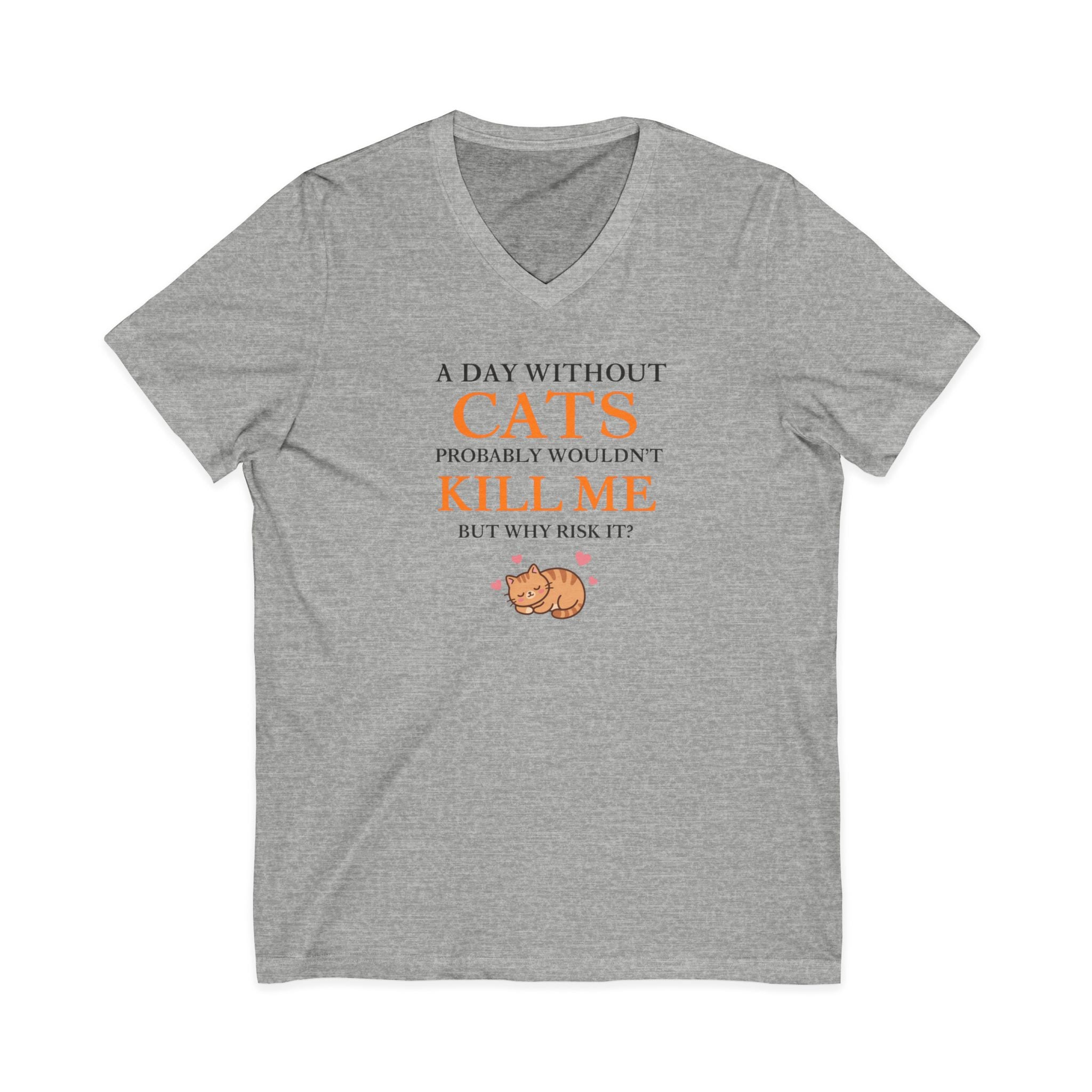 A Day Without Cats V-Neck Tee