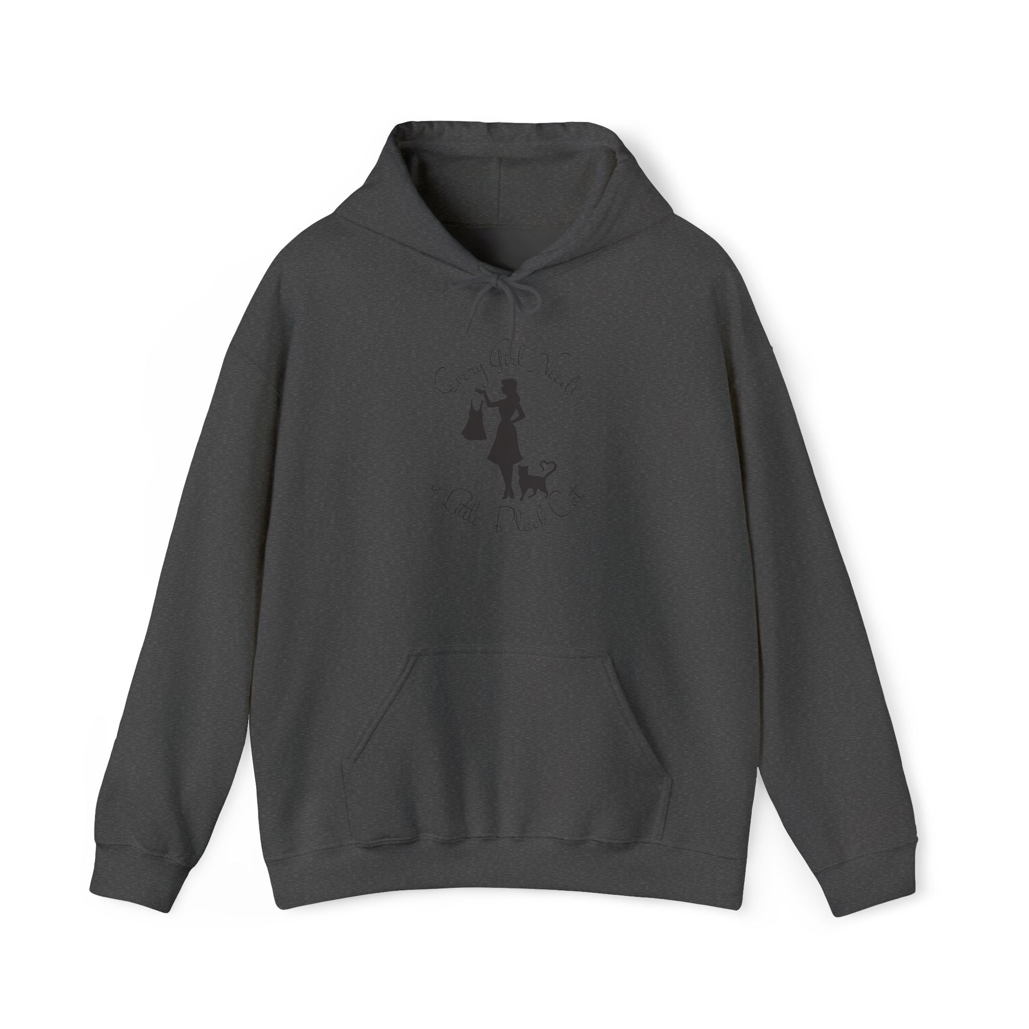 Every Girl Needs a Little Black Cat Hooded Sweatshirt