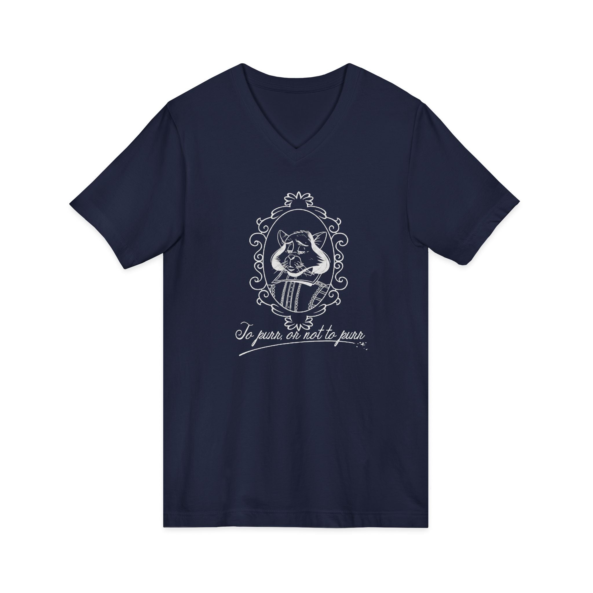 Catspeare V-Neck Tee, White
