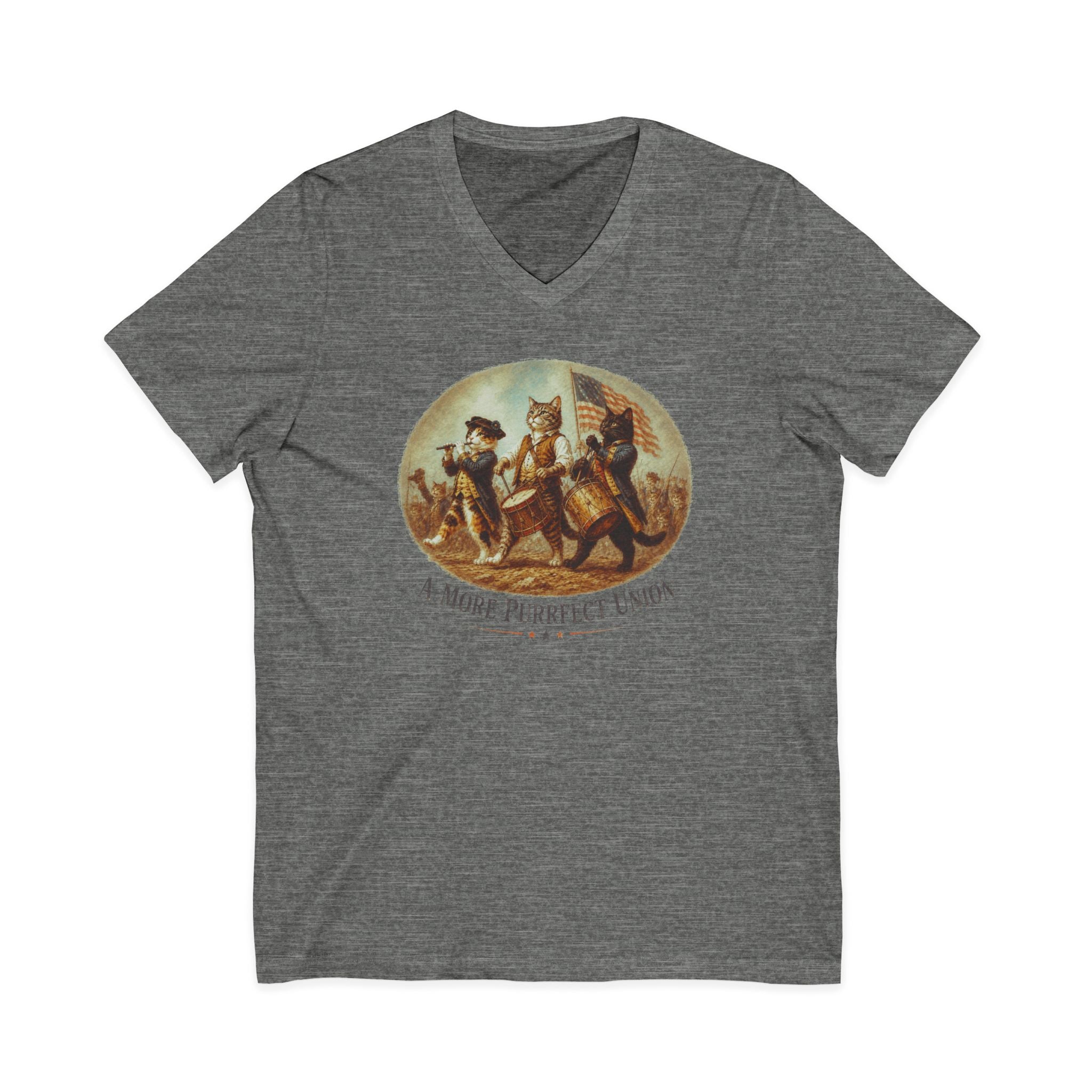 A More Purrfect Union V-Neck Tee