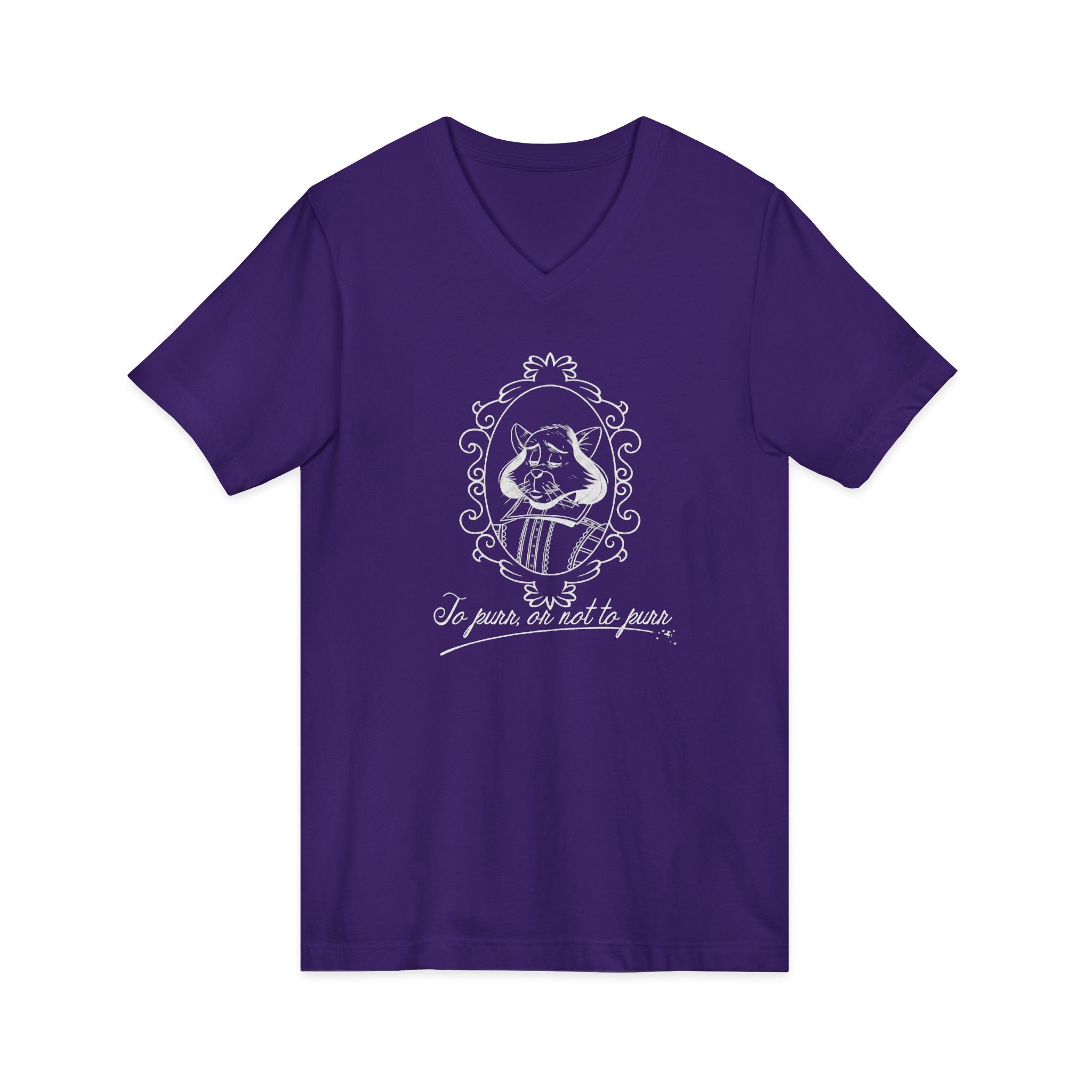 Catspeare V-Neck Tee, White