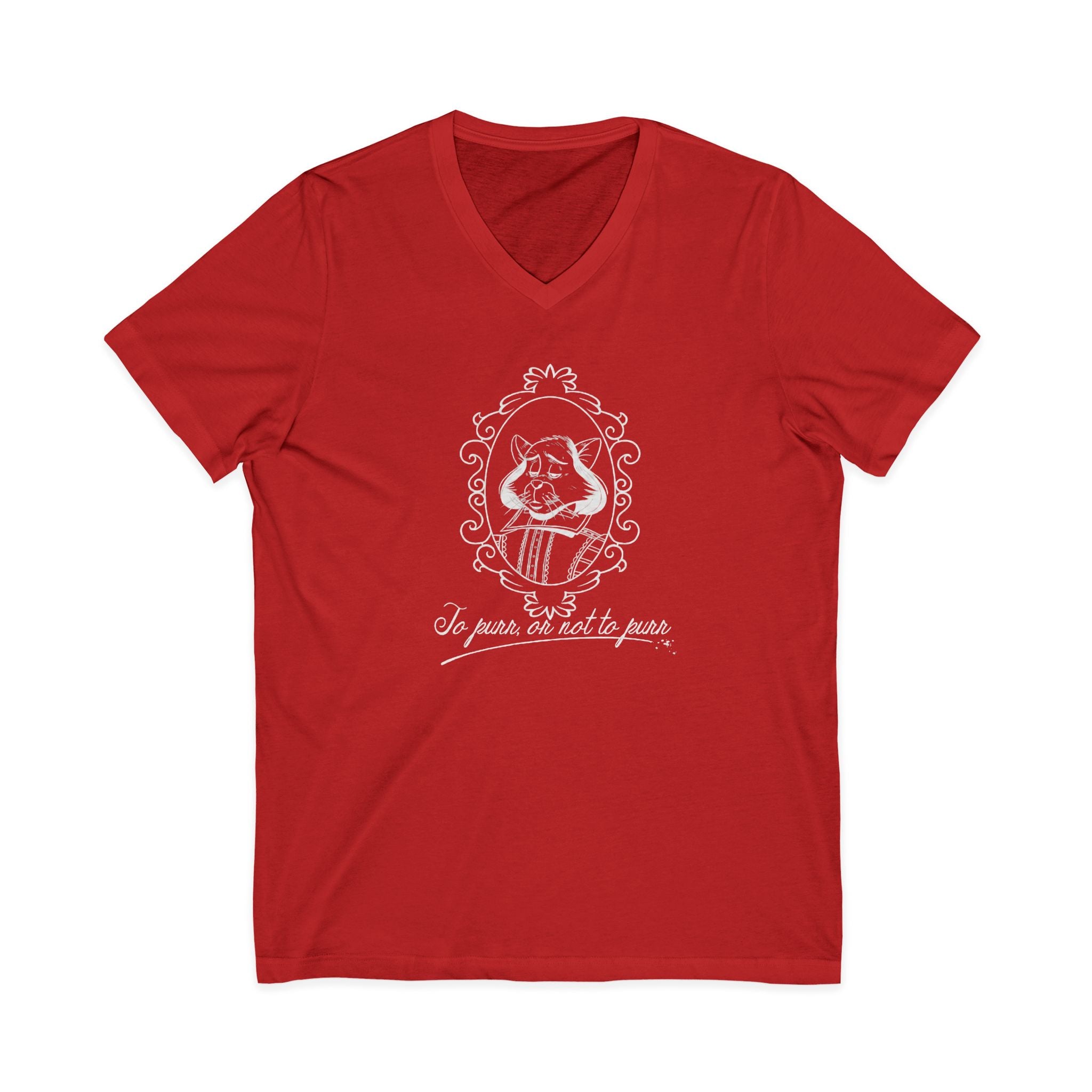 Catspeare V-Neck Tee, White