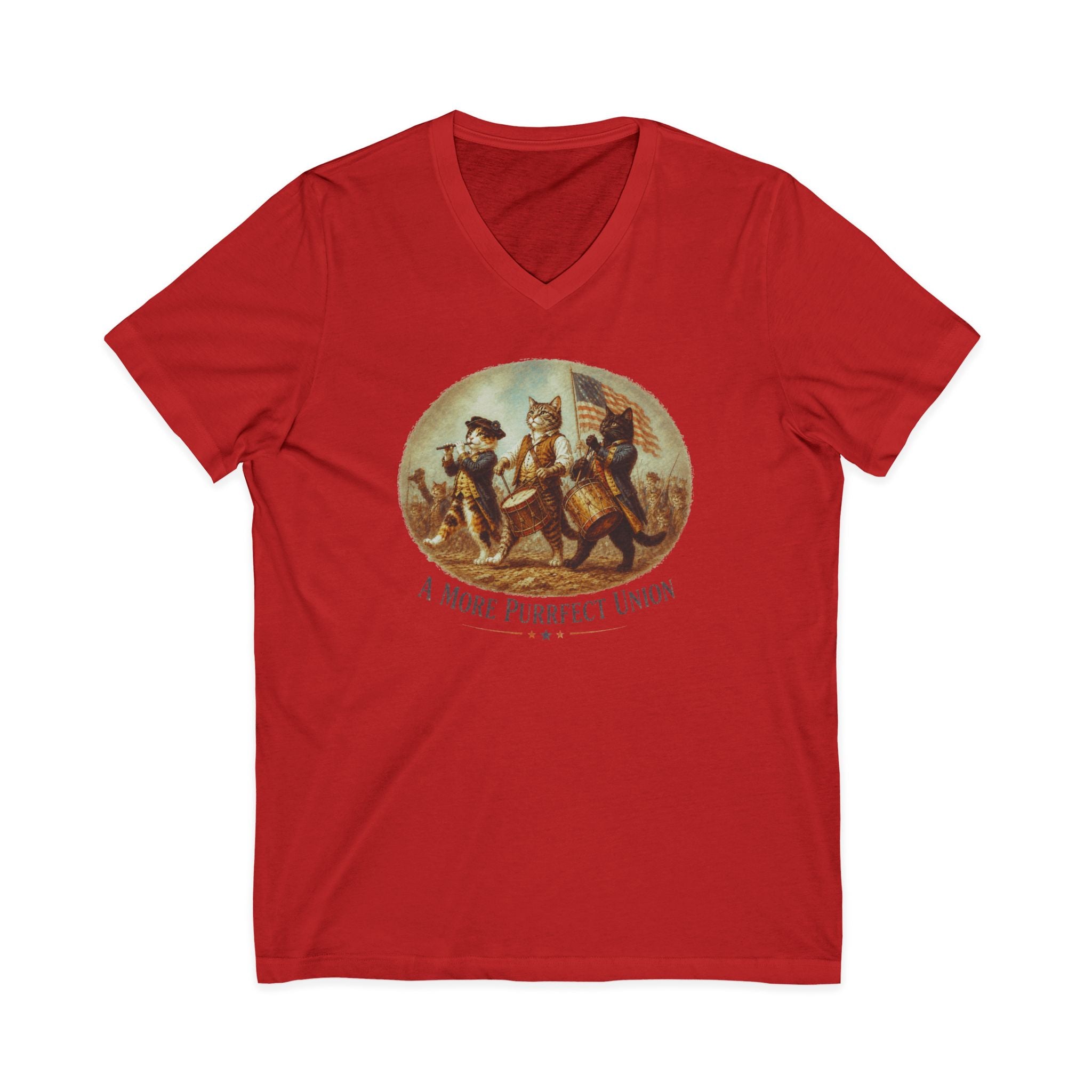 A More Purrfect Union V-Neck Tee