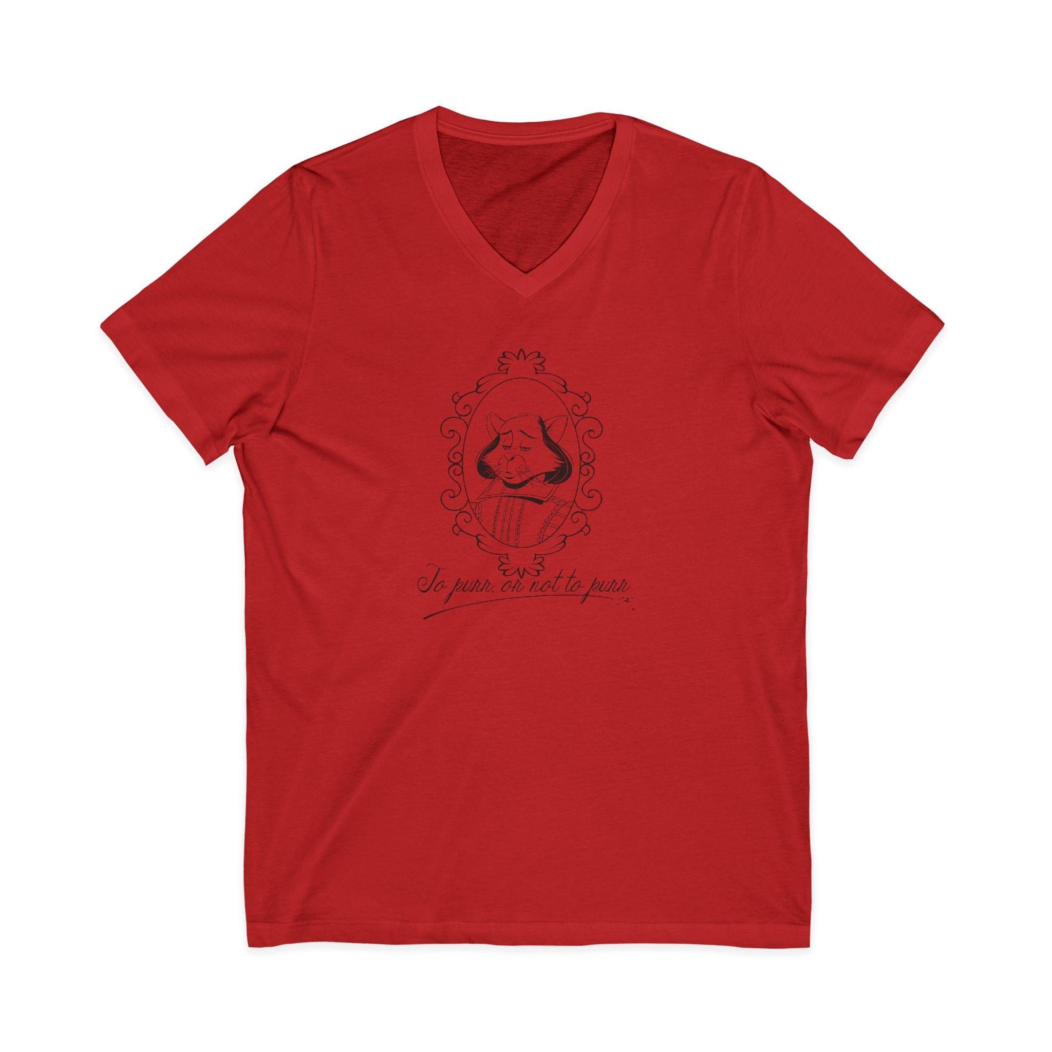 Catspeare V-Neck Tee, Black