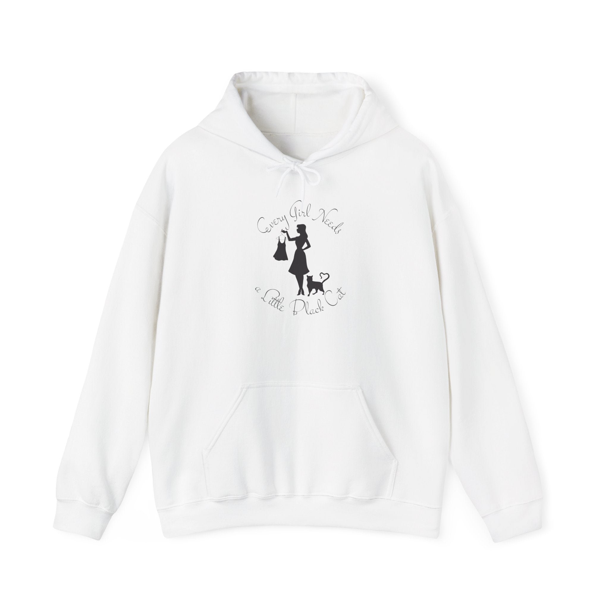 Every Girl Needs a Little Black Cat Hooded Sweatshirt