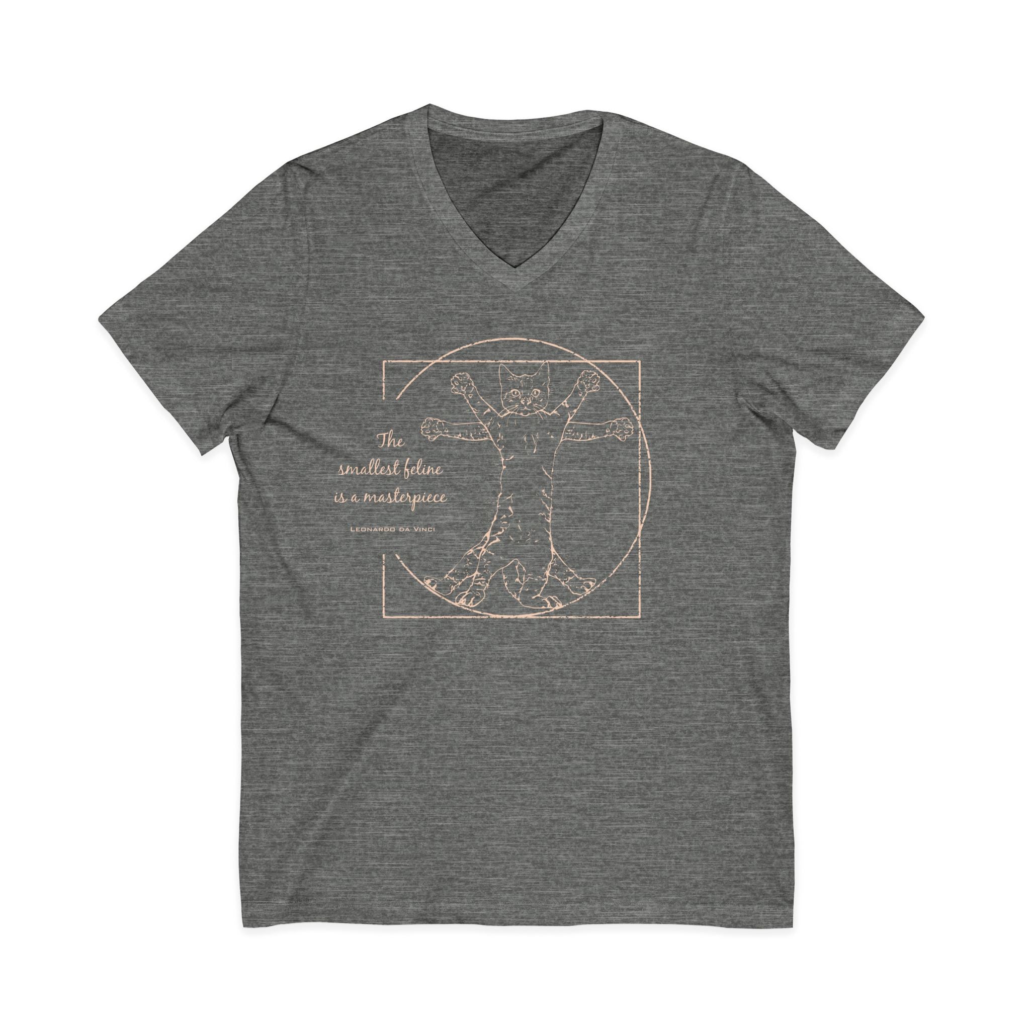 "The Smallest Feline is a Masterpiece" V-Neck Tee