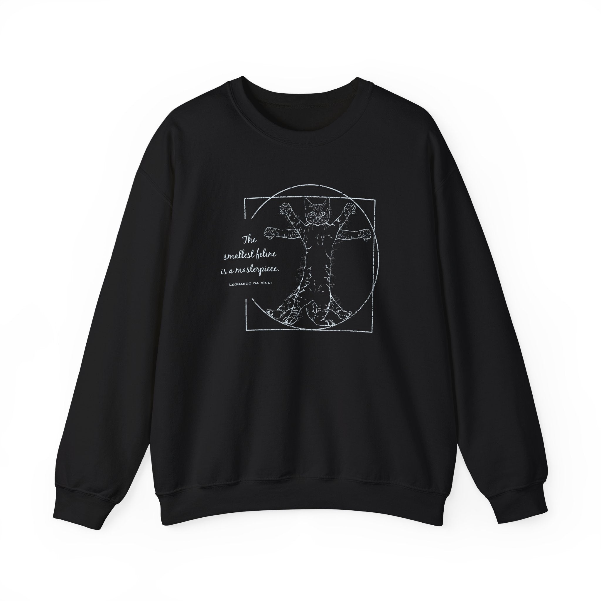 BLUE "The Smallest Feline is a Masterpiece" Heavy Blend™ Crewneck Sweatshirt