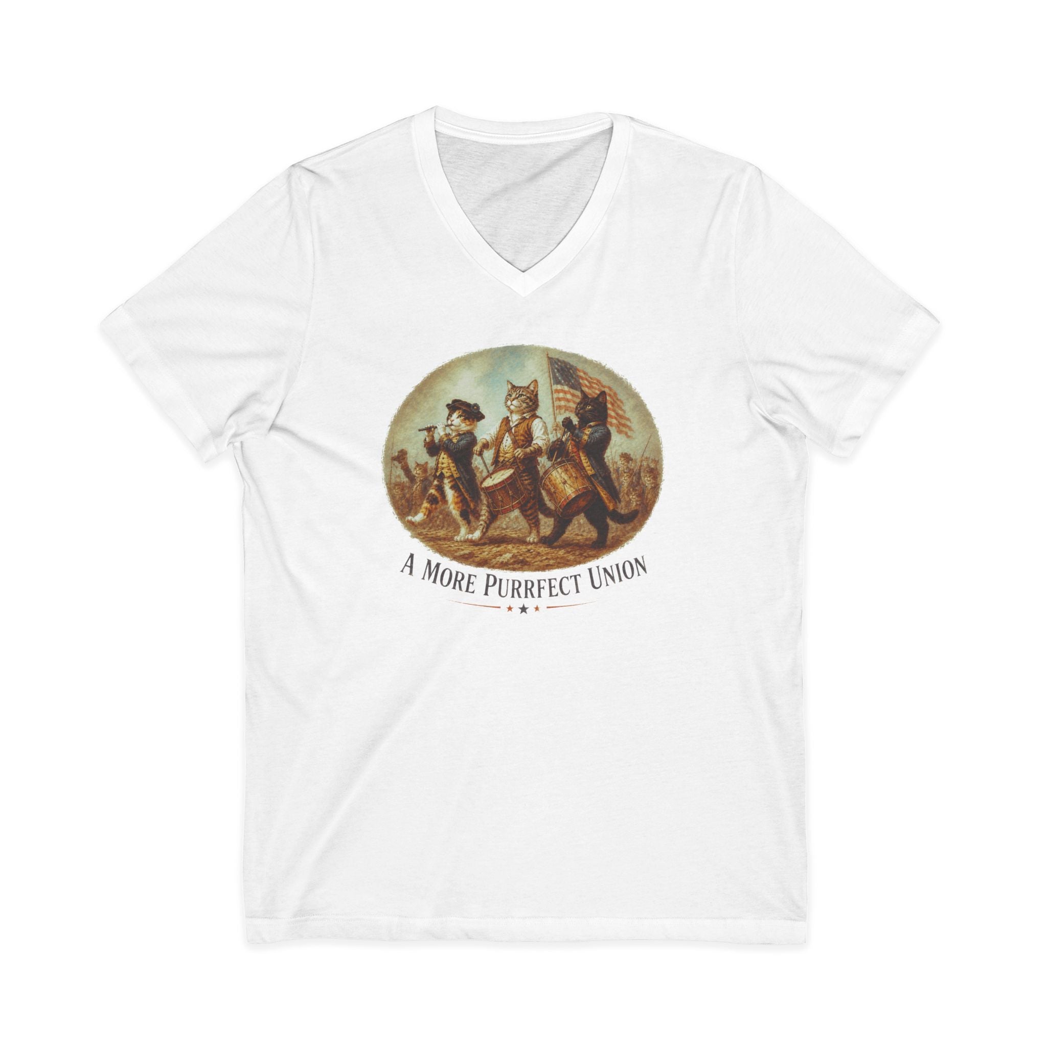 A More Purrfect Union V-Neck Tee