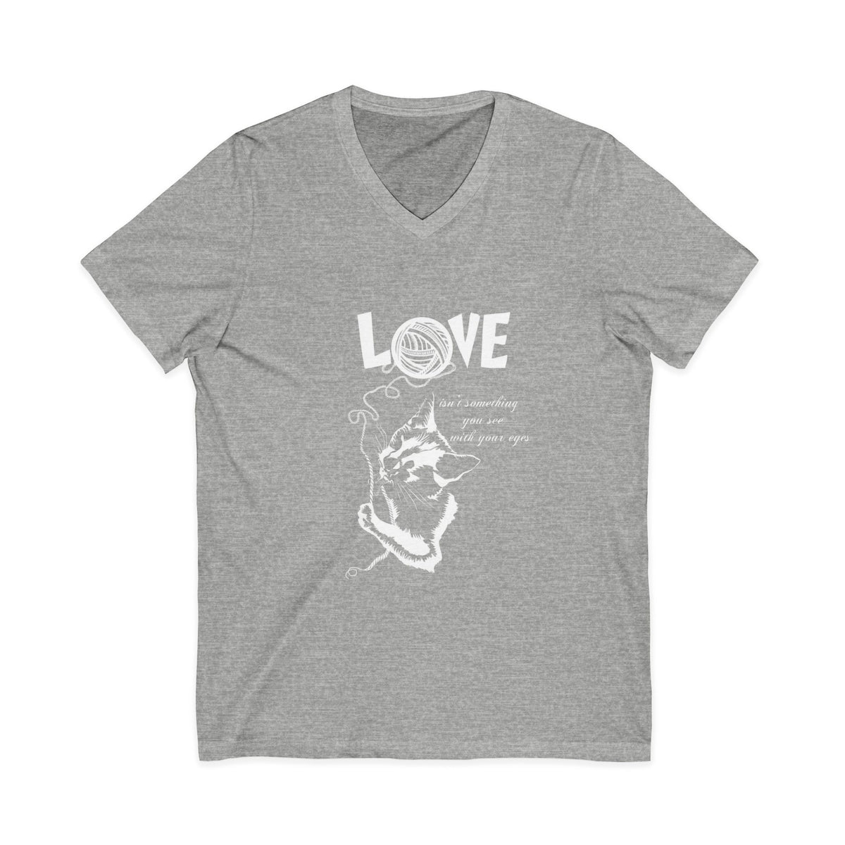Love V-Neck Tee, White