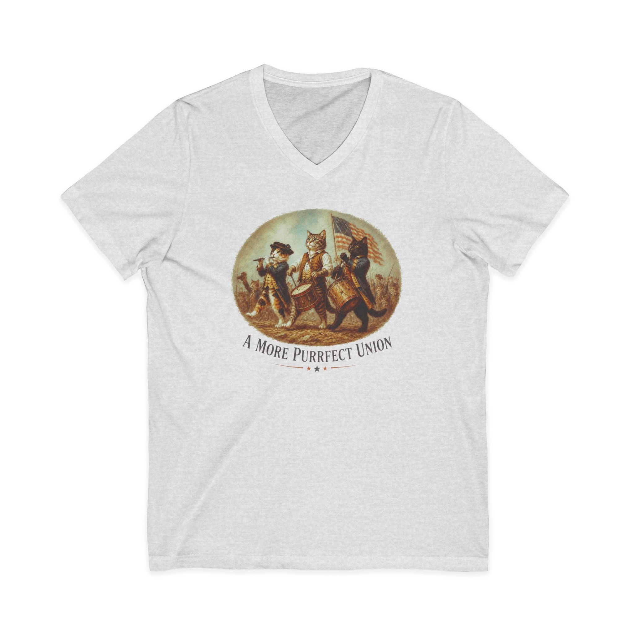 A More Purrfect Union V-Neck Tee