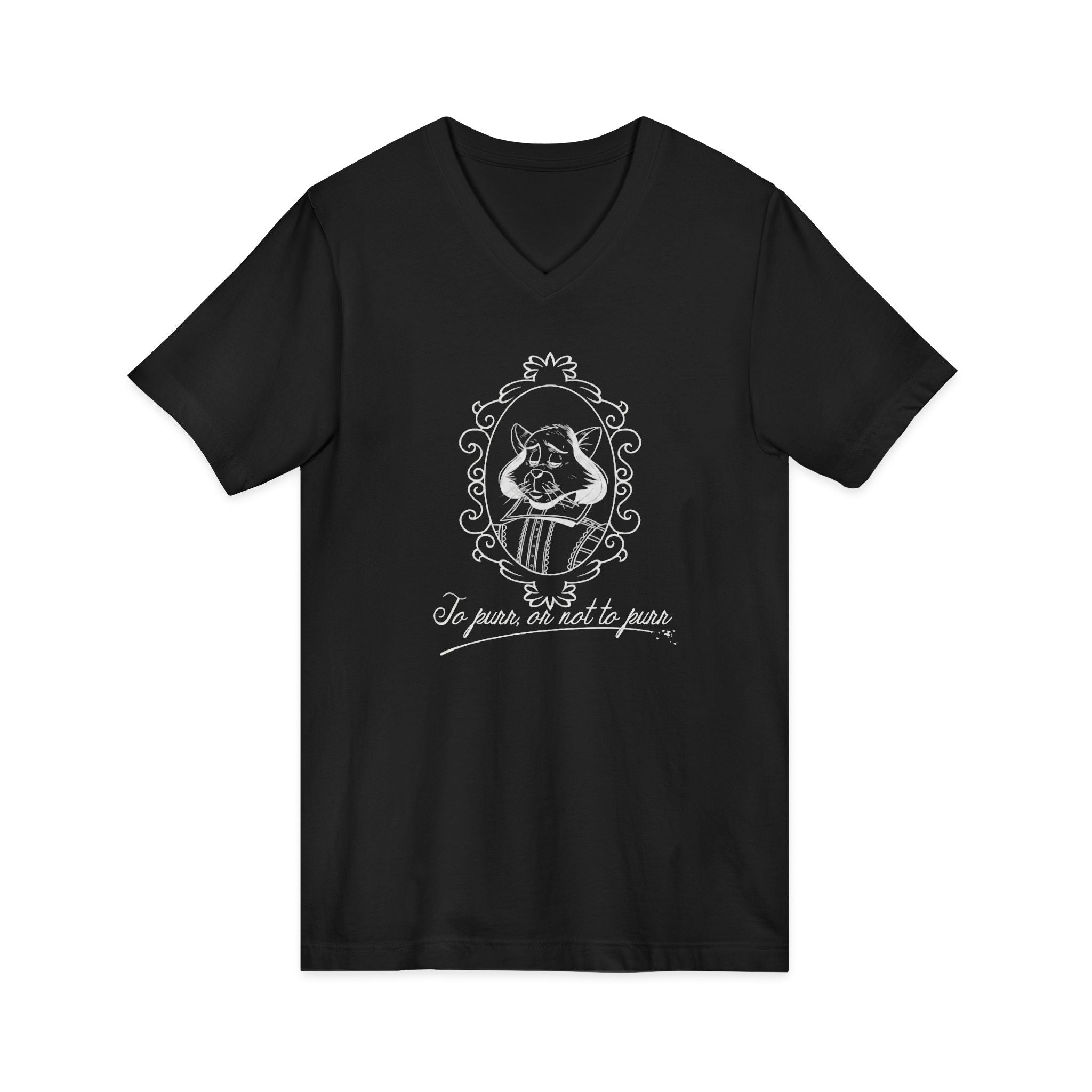 Catspeare V-Neck Tee, White