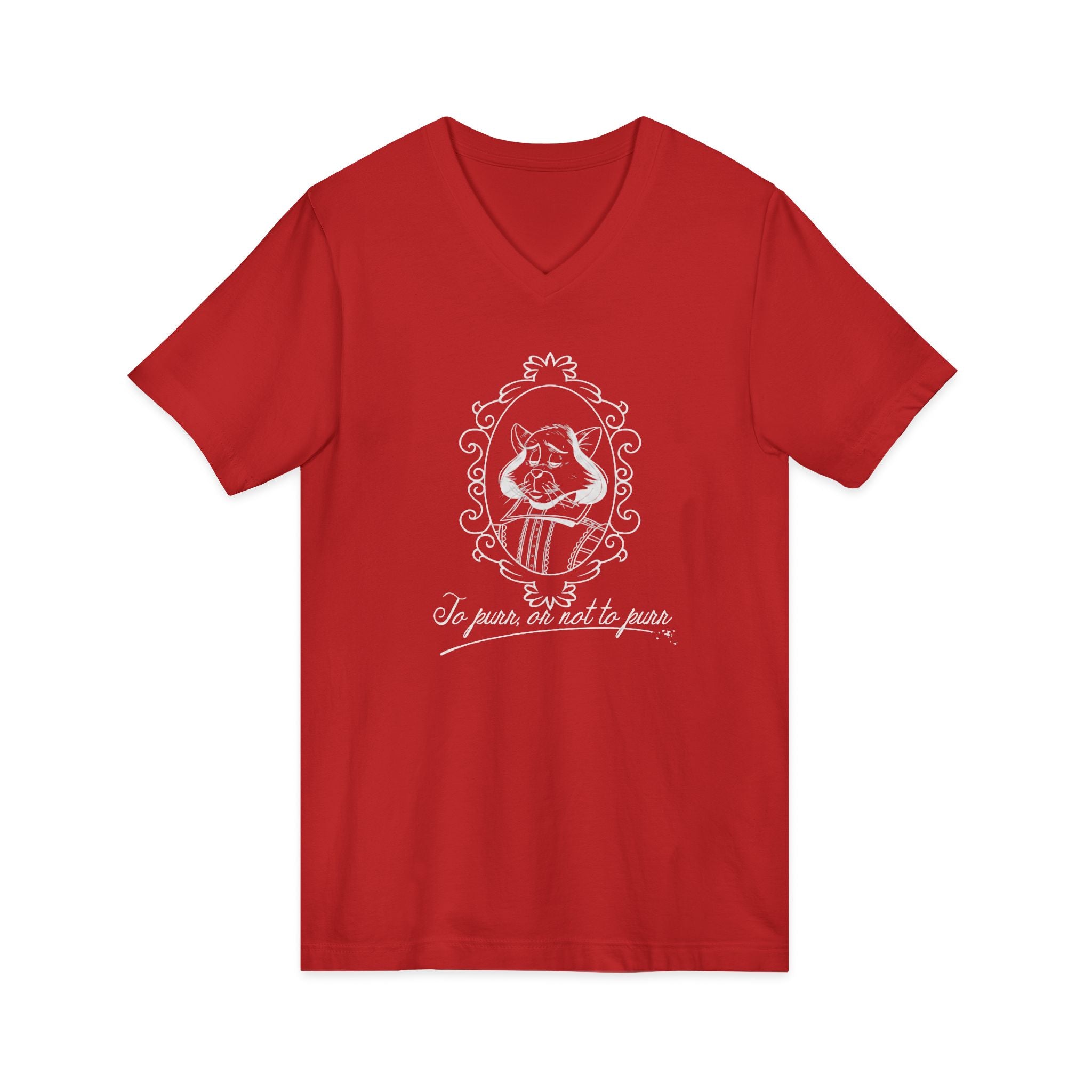 Catspeare V-Neck Tee, White