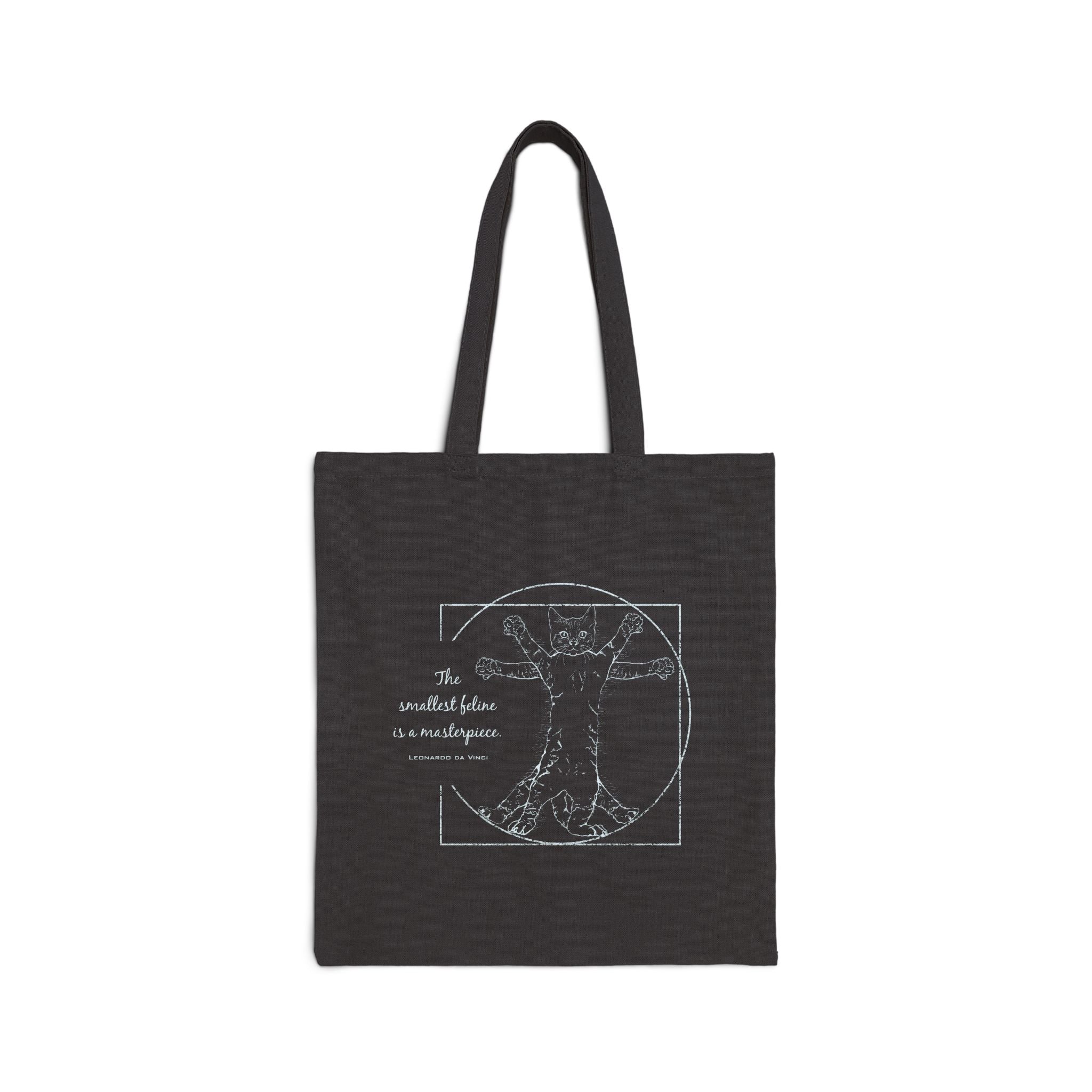 BLUE "The Smallest Feline is a Masterpiece" Tote Bag