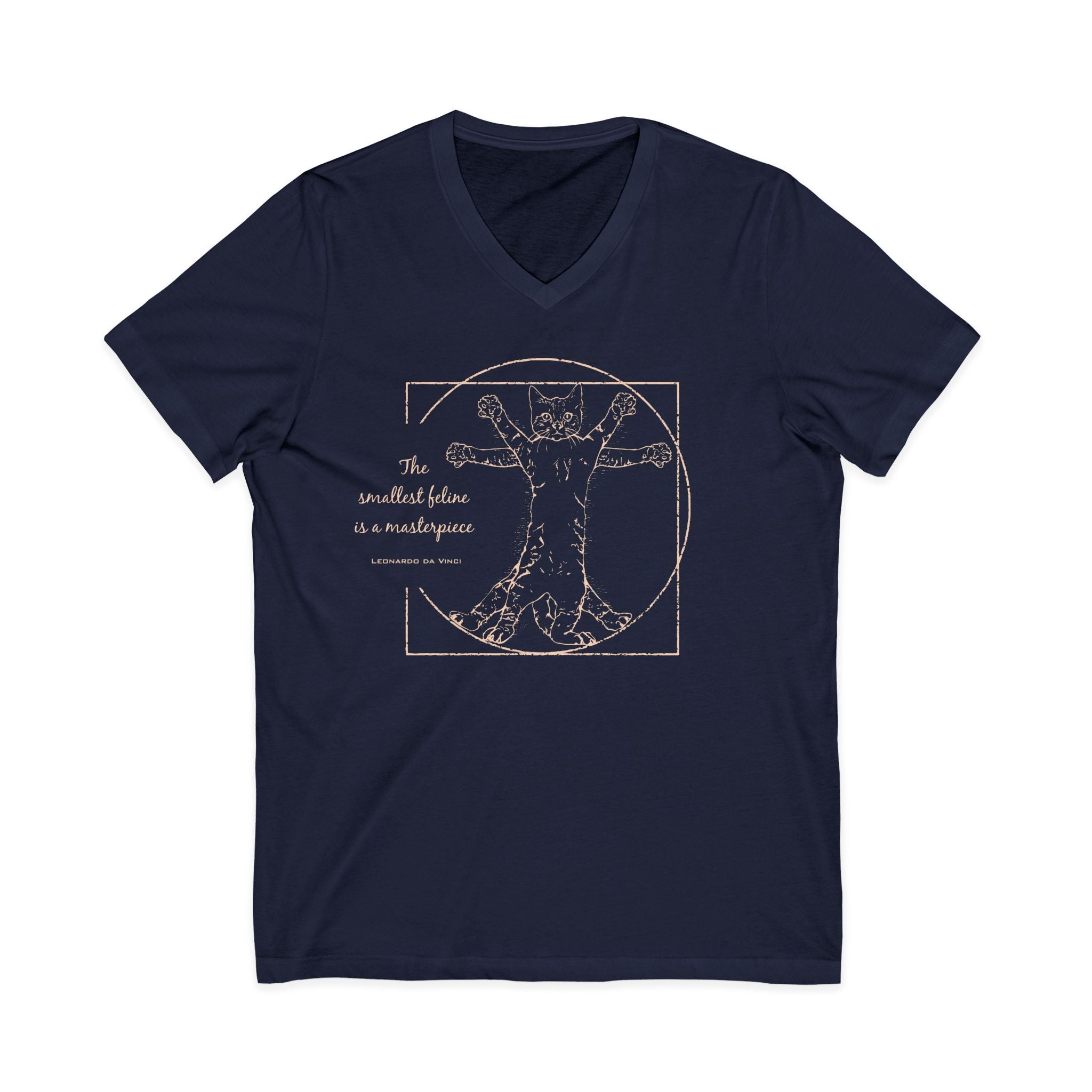 "The Smallest Feline is a Masterpiece" V-Neck Tee