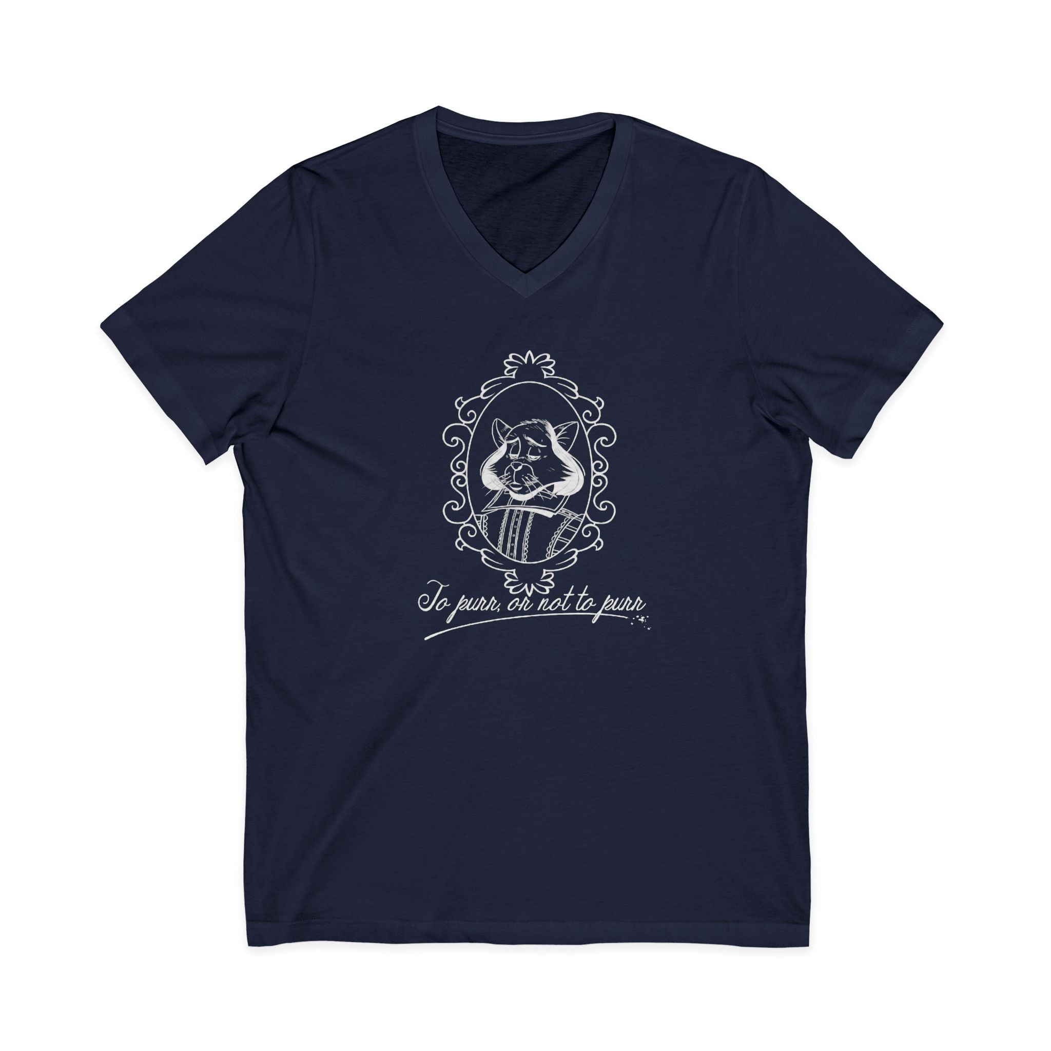 Catspeare V-Neck Tee, White