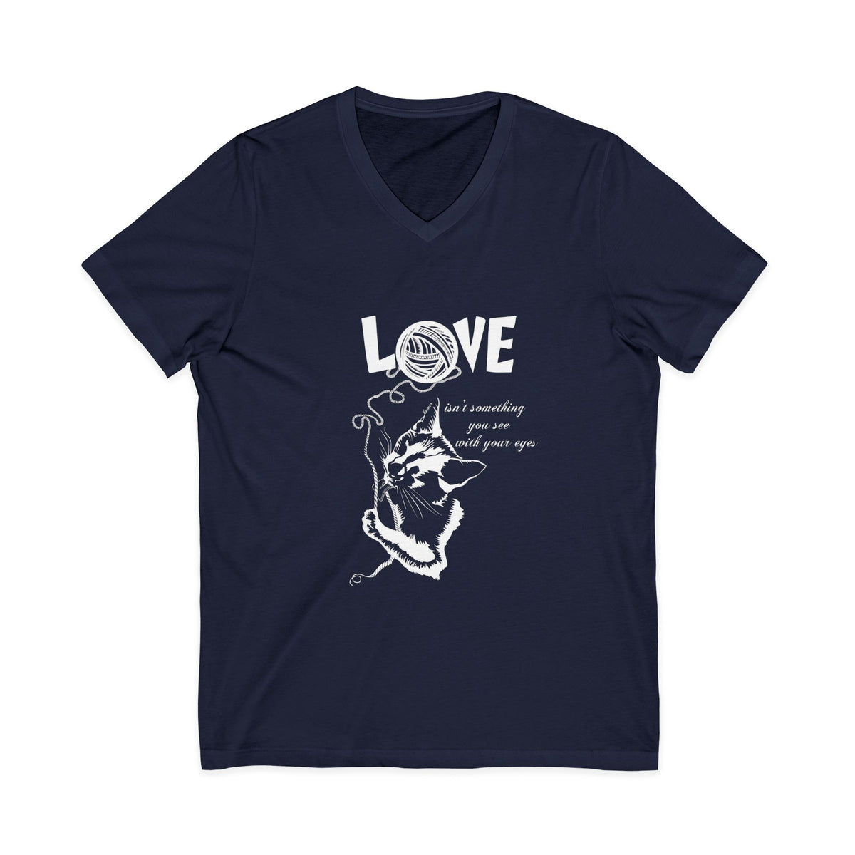Love V-Neck Tee, White