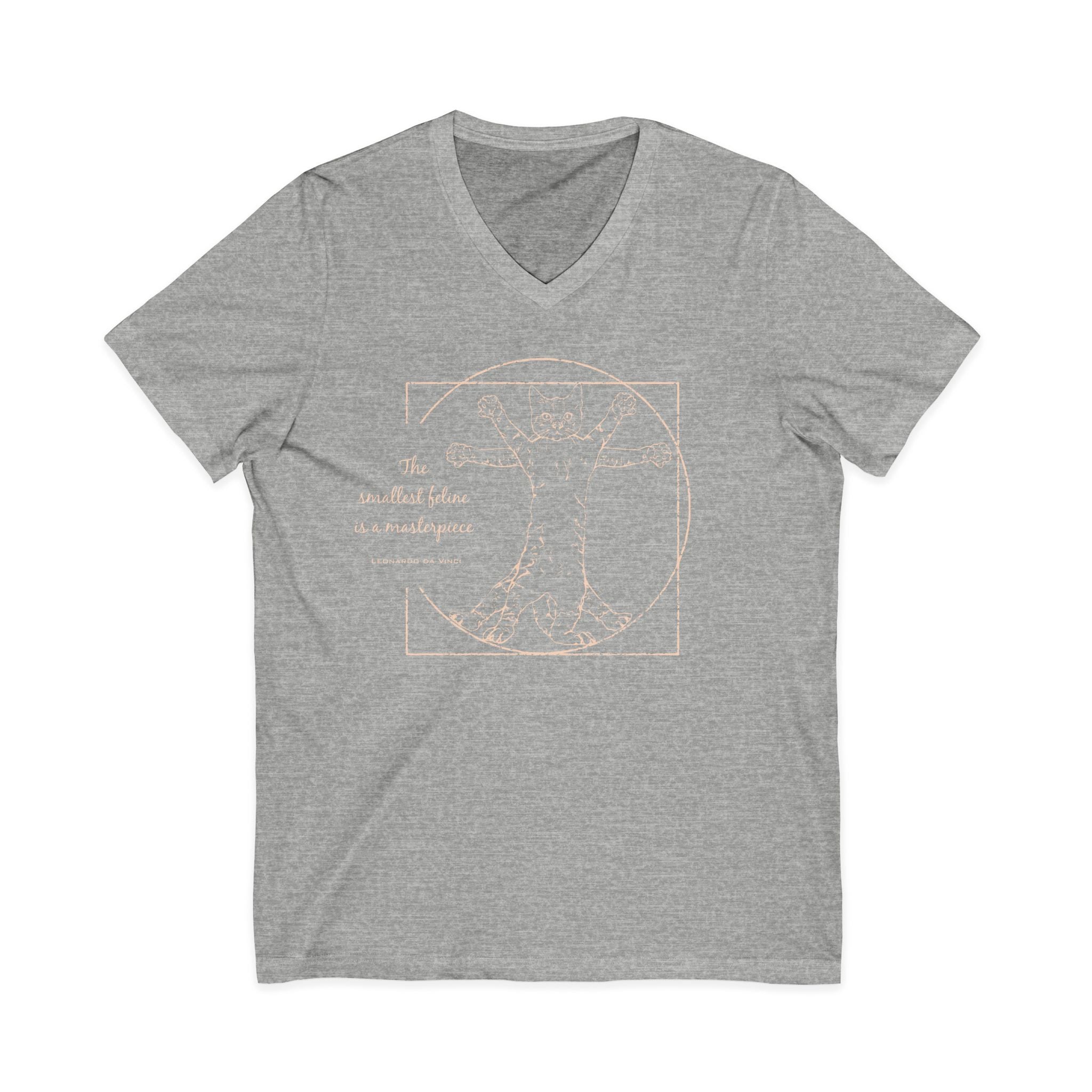 "The Smallest Feline is a Masterpiece" V-Neck Tee