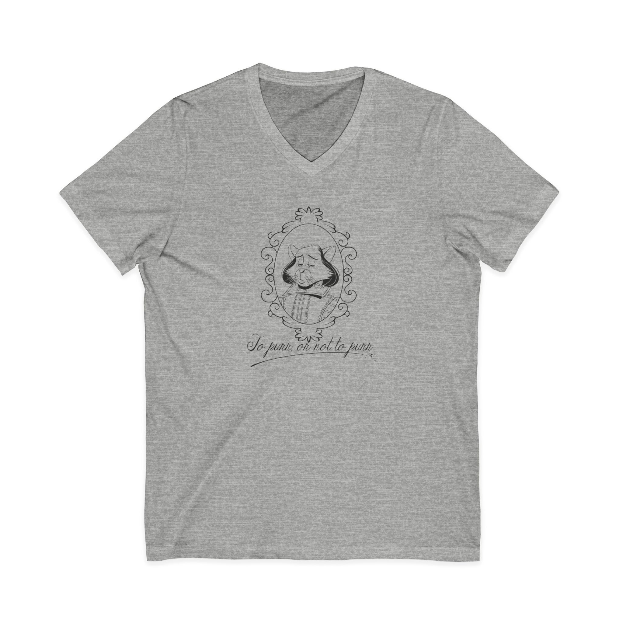 Catspeare V-Neck Tee, Black