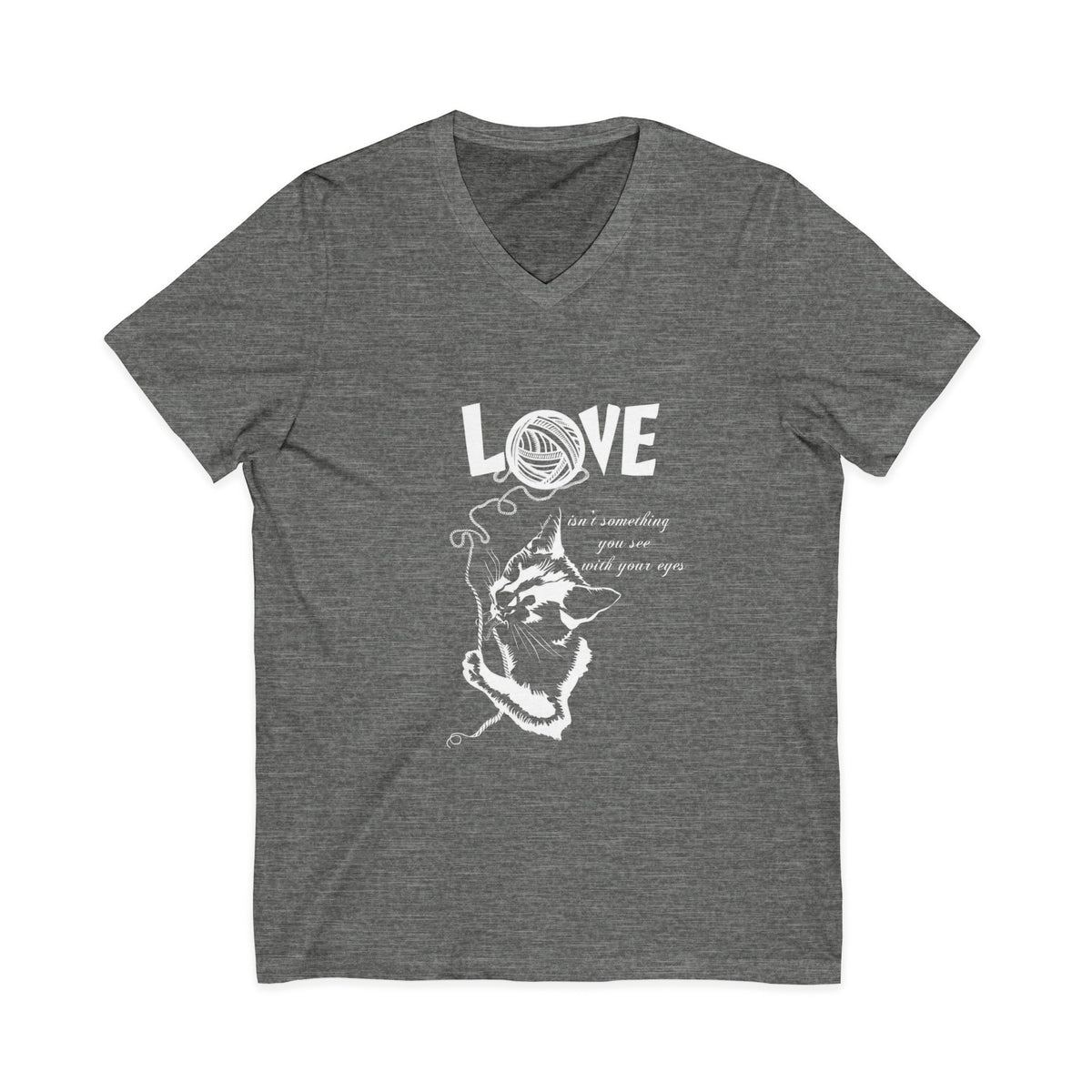 Love V-Neck Tee, White