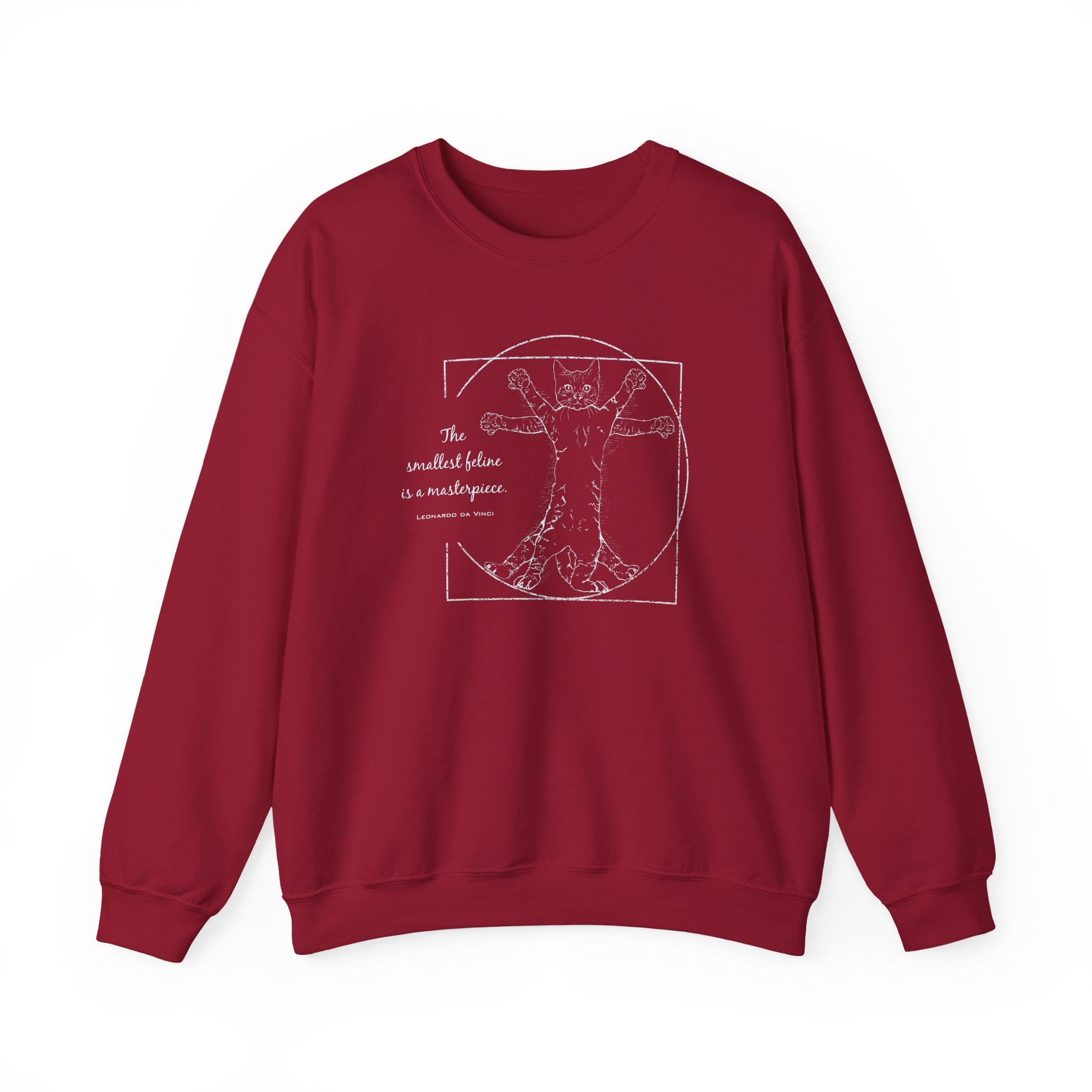 BLUE "The Smallest Feline is a Masterpiece" Heavy Blend™ Crewneck Sweatshirt
