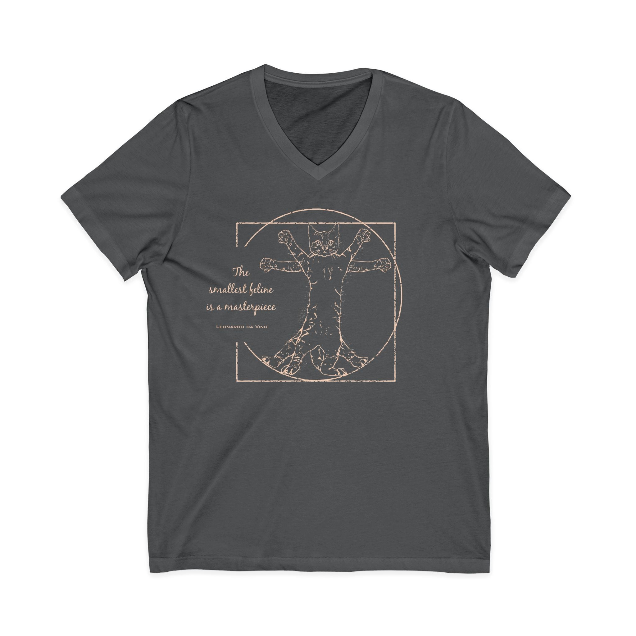 "The Smallest Feline is a Masterpiece" V-Neck Tee