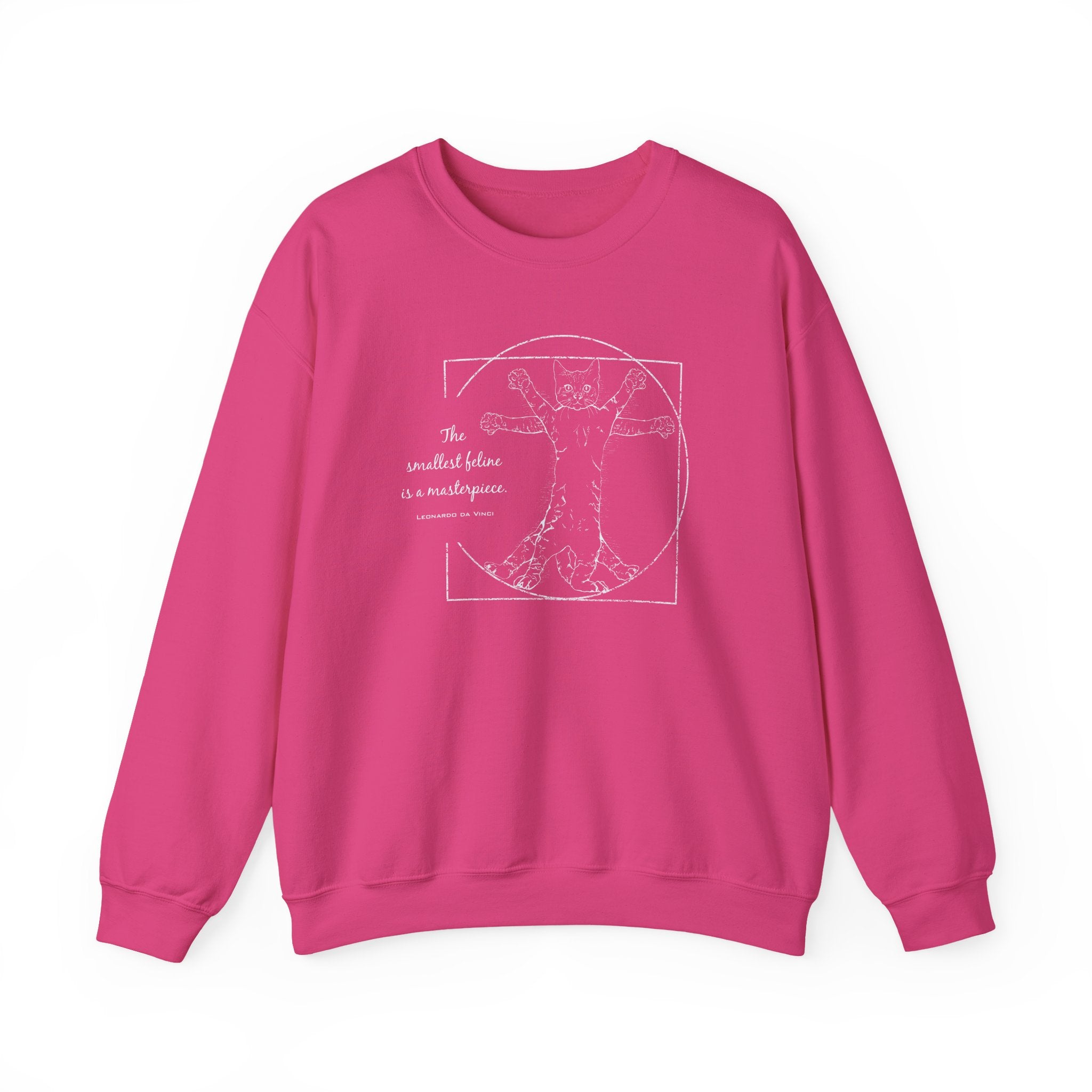 BLUE "The Smallest Feline is a Masterpiece" Heavy Blend™ Crewneck Sweatshirt