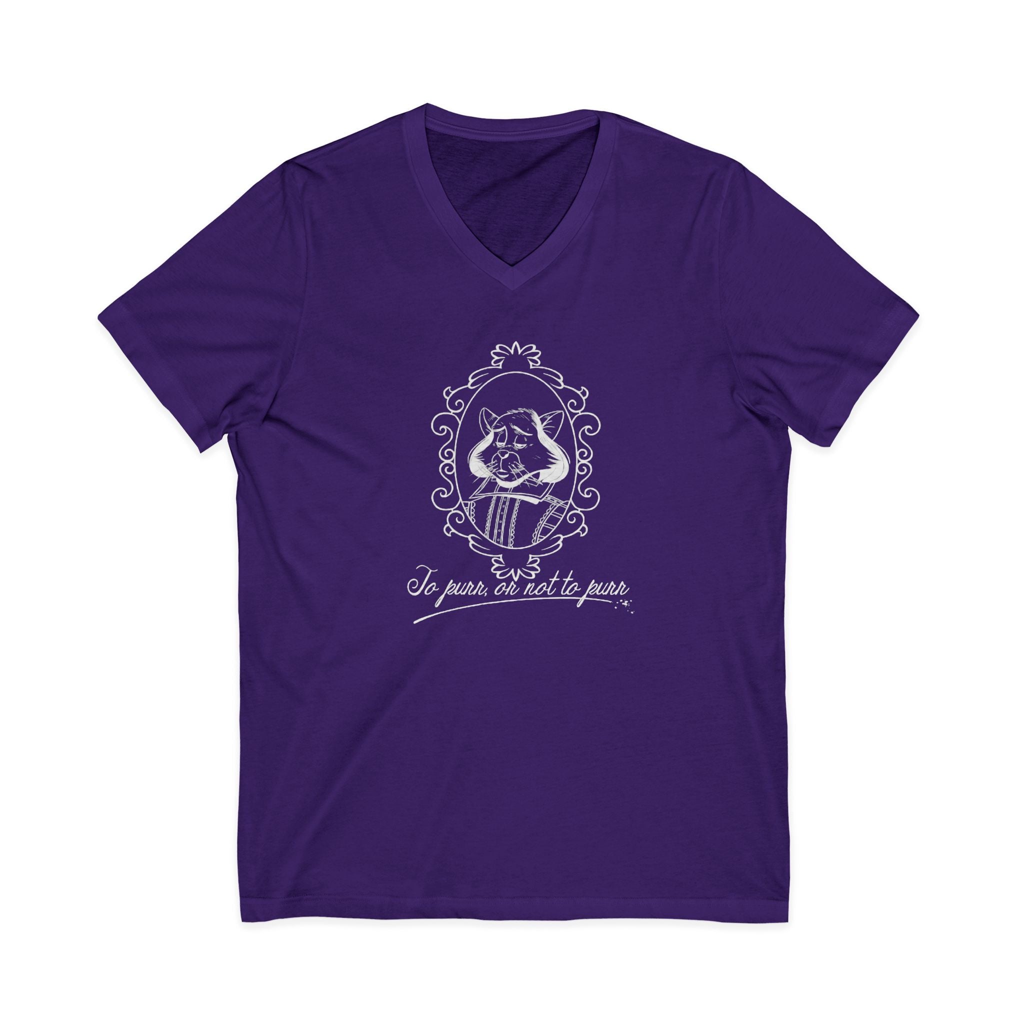 Catspeare V-Neck Tee, White