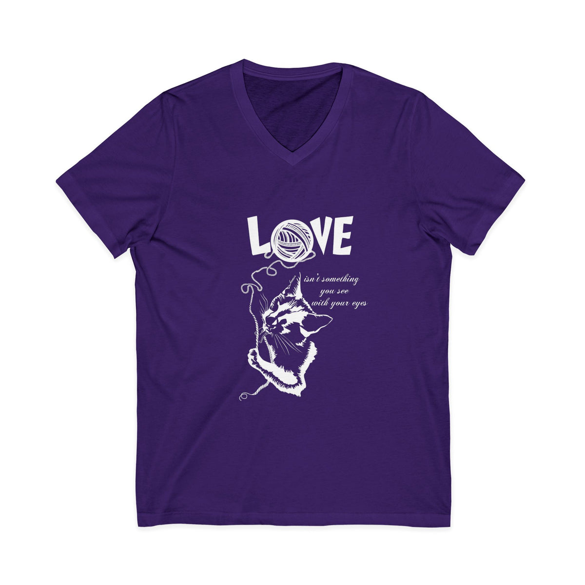 Love V-Neck Tee, White