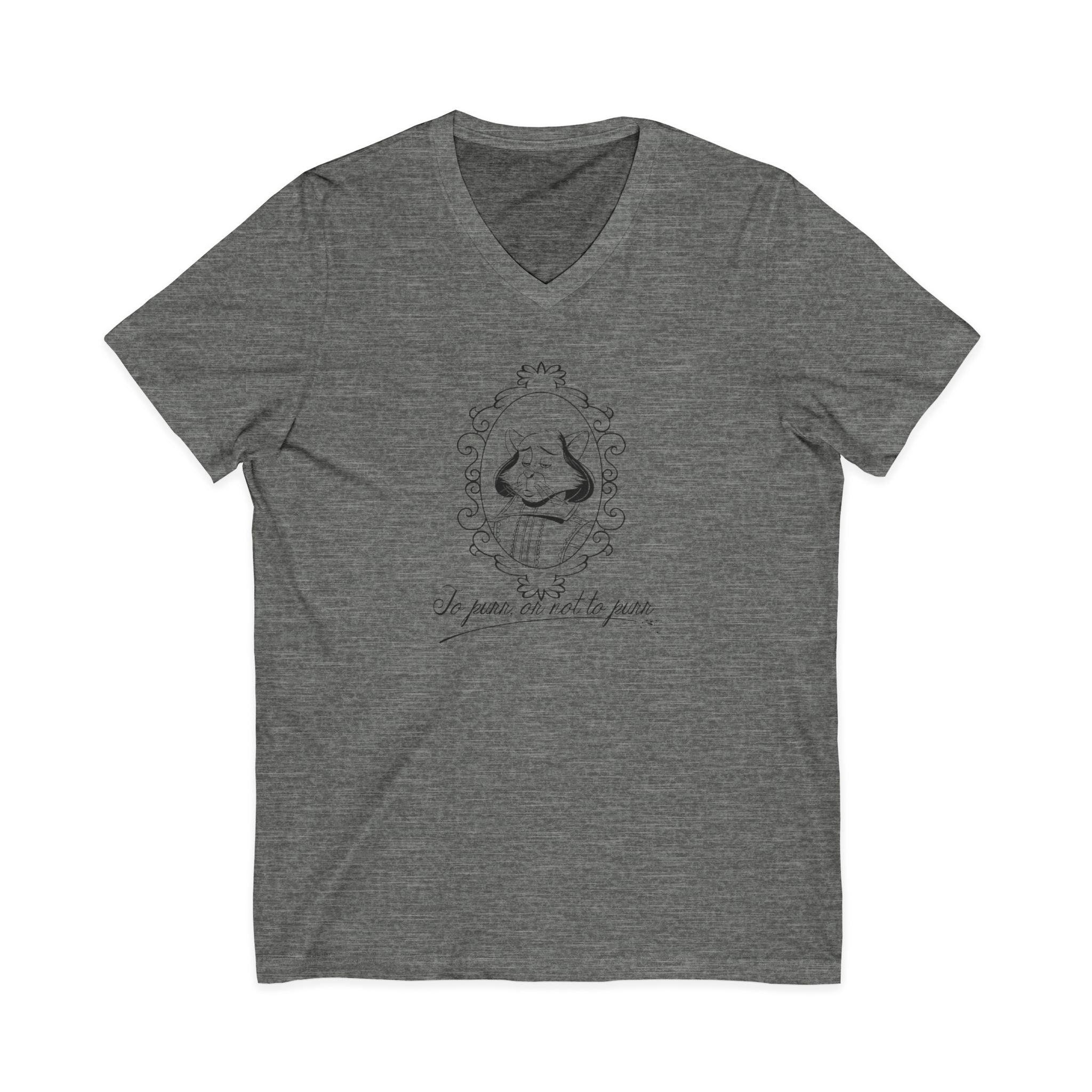 Catspeare V-Neck Tee, Black
