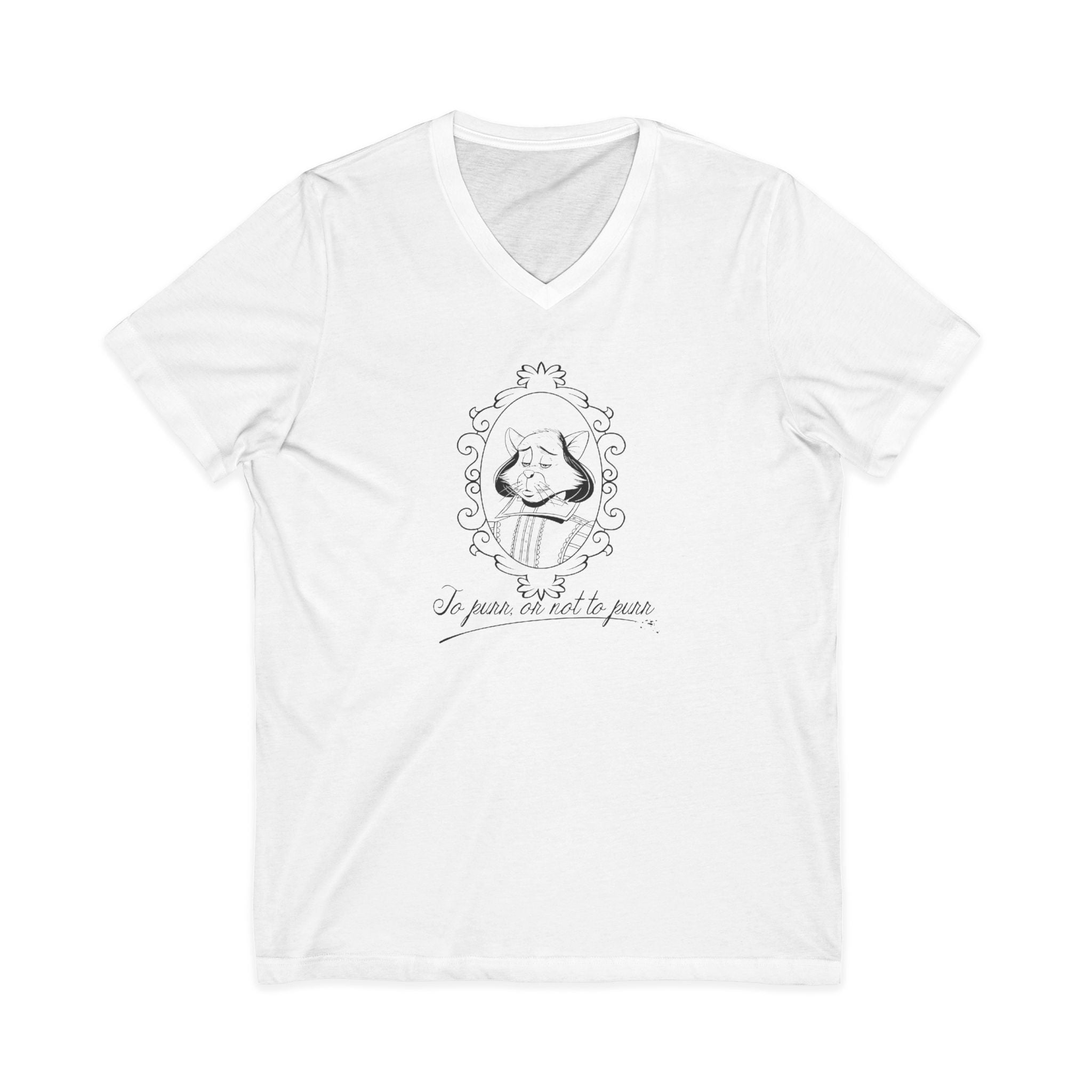 Catspeare V-Neck Tee, Black