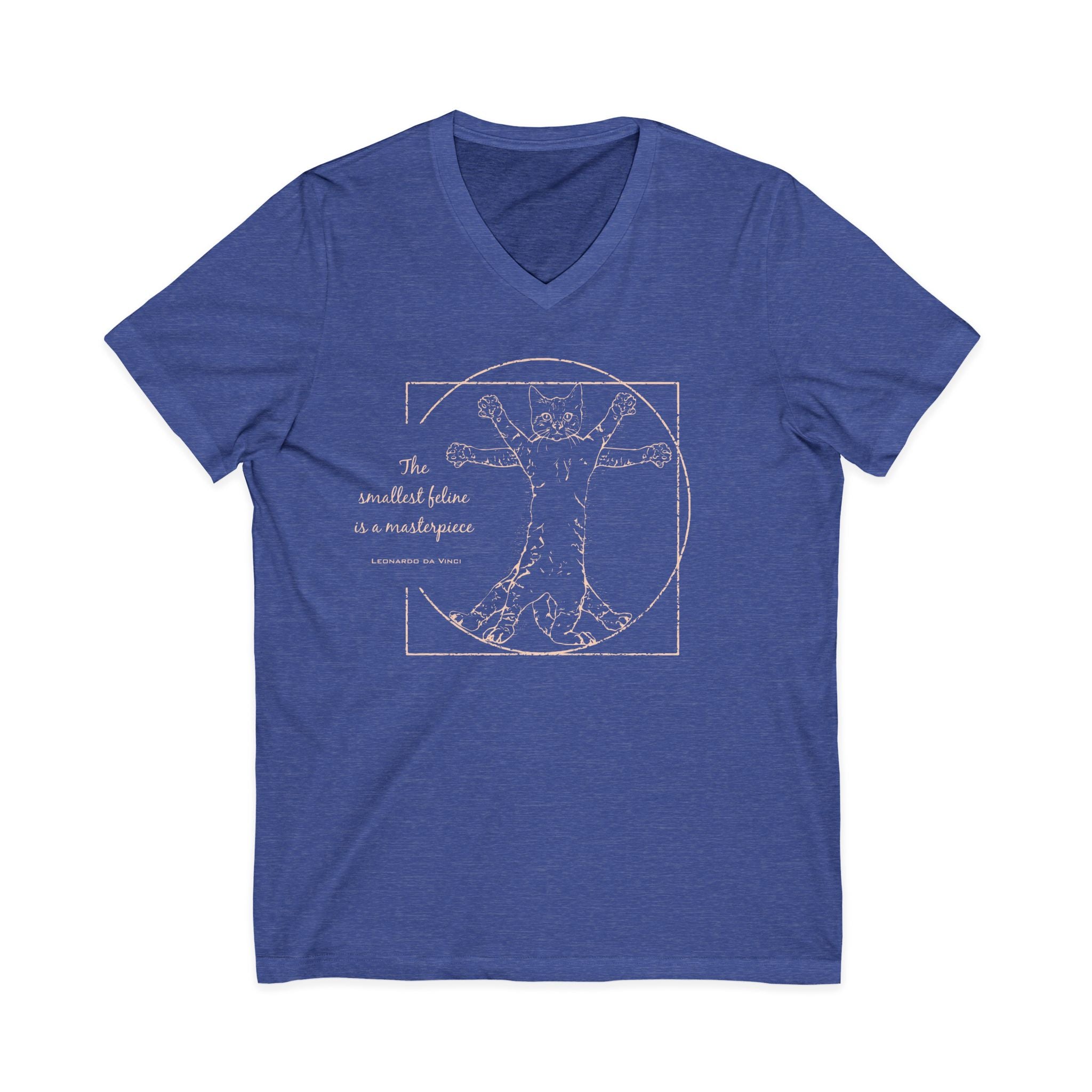 "The Smallest Feline is a Masterpiece" V-Neck Tee