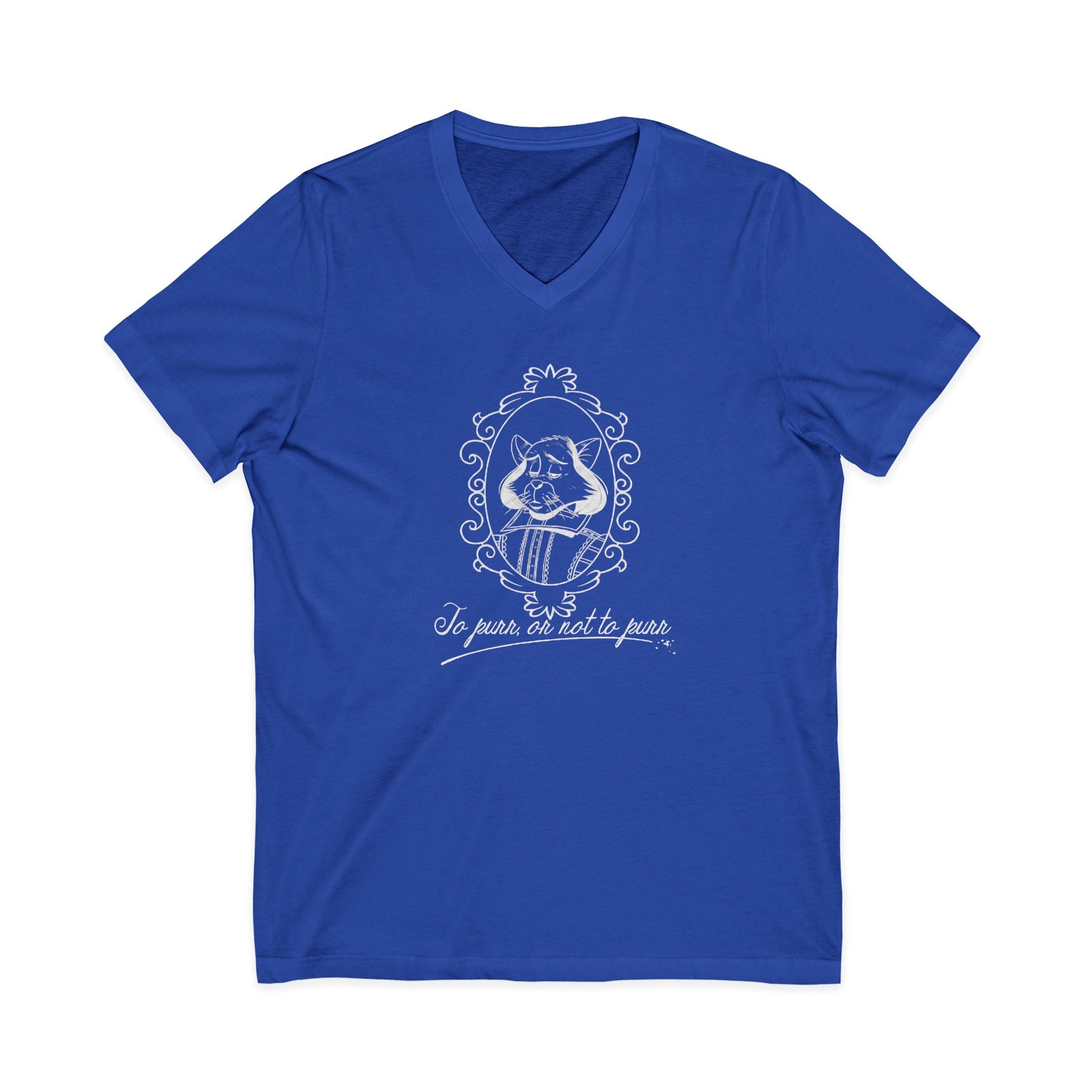 Catspeare V-Neck Tee, White
