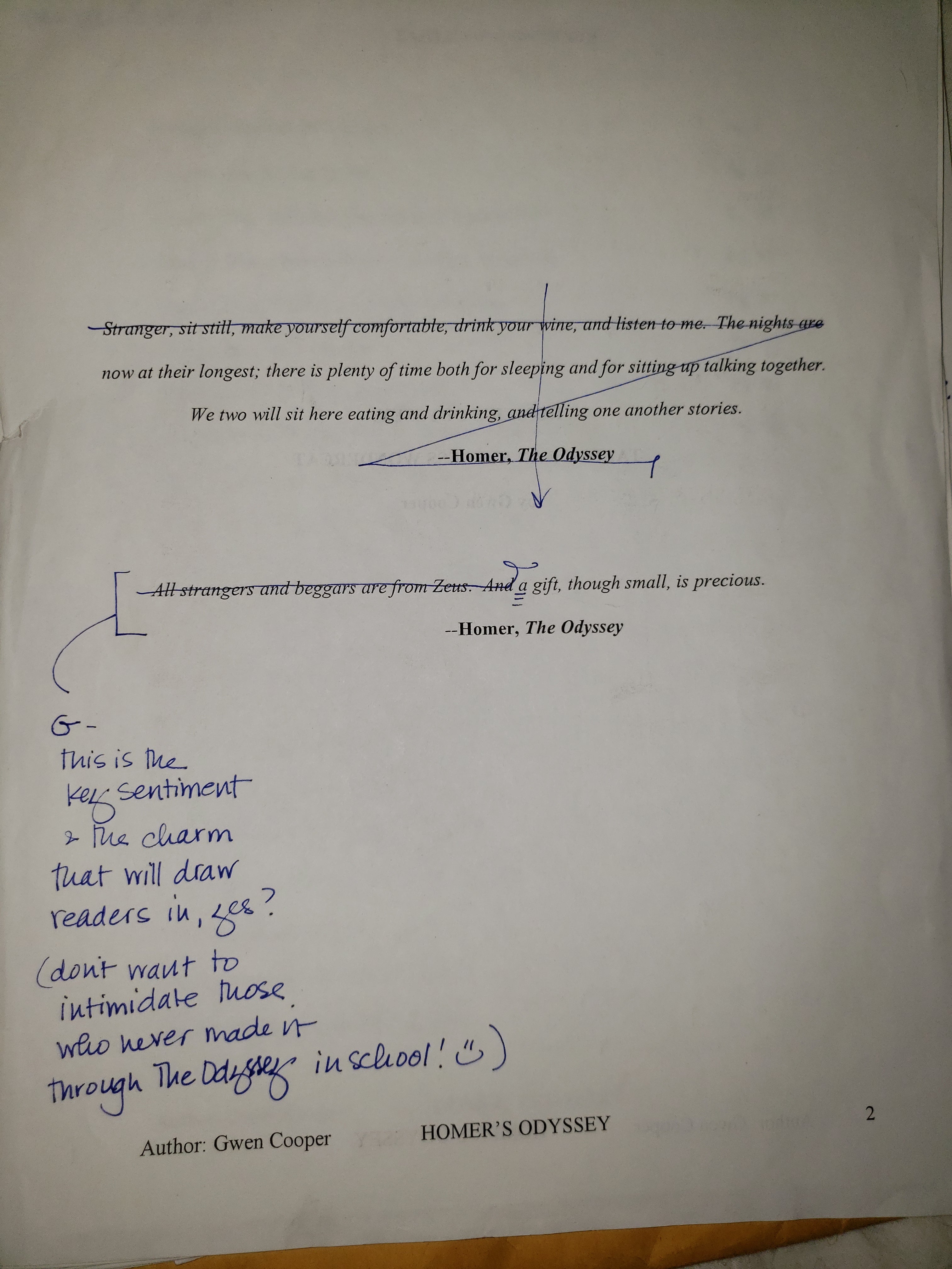 Homer's Odyssey: Limited Edition First Draft Facsimile with Editorial Notes (only 15 available!)