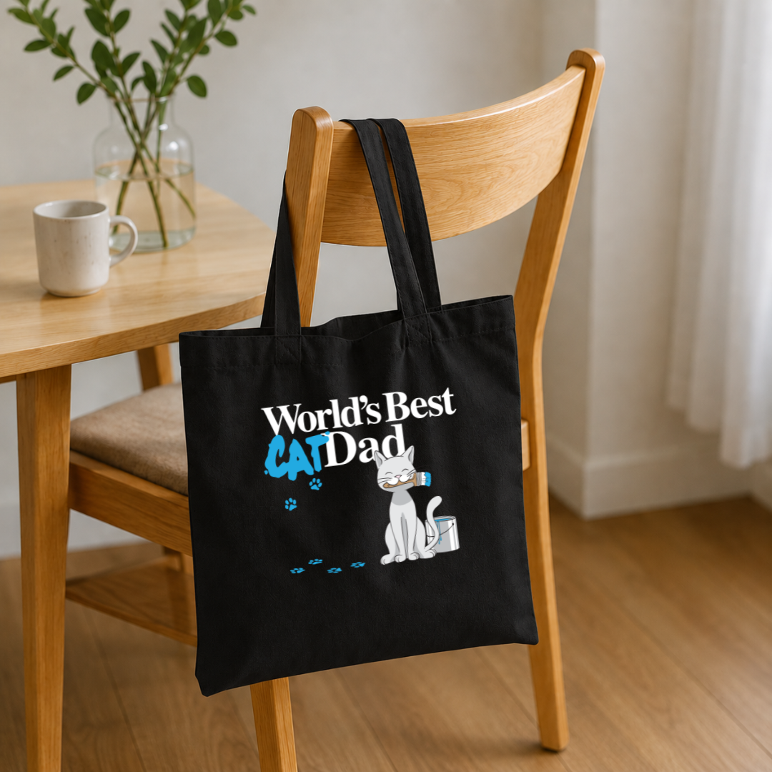World's Best Cat Dad Tote Bag